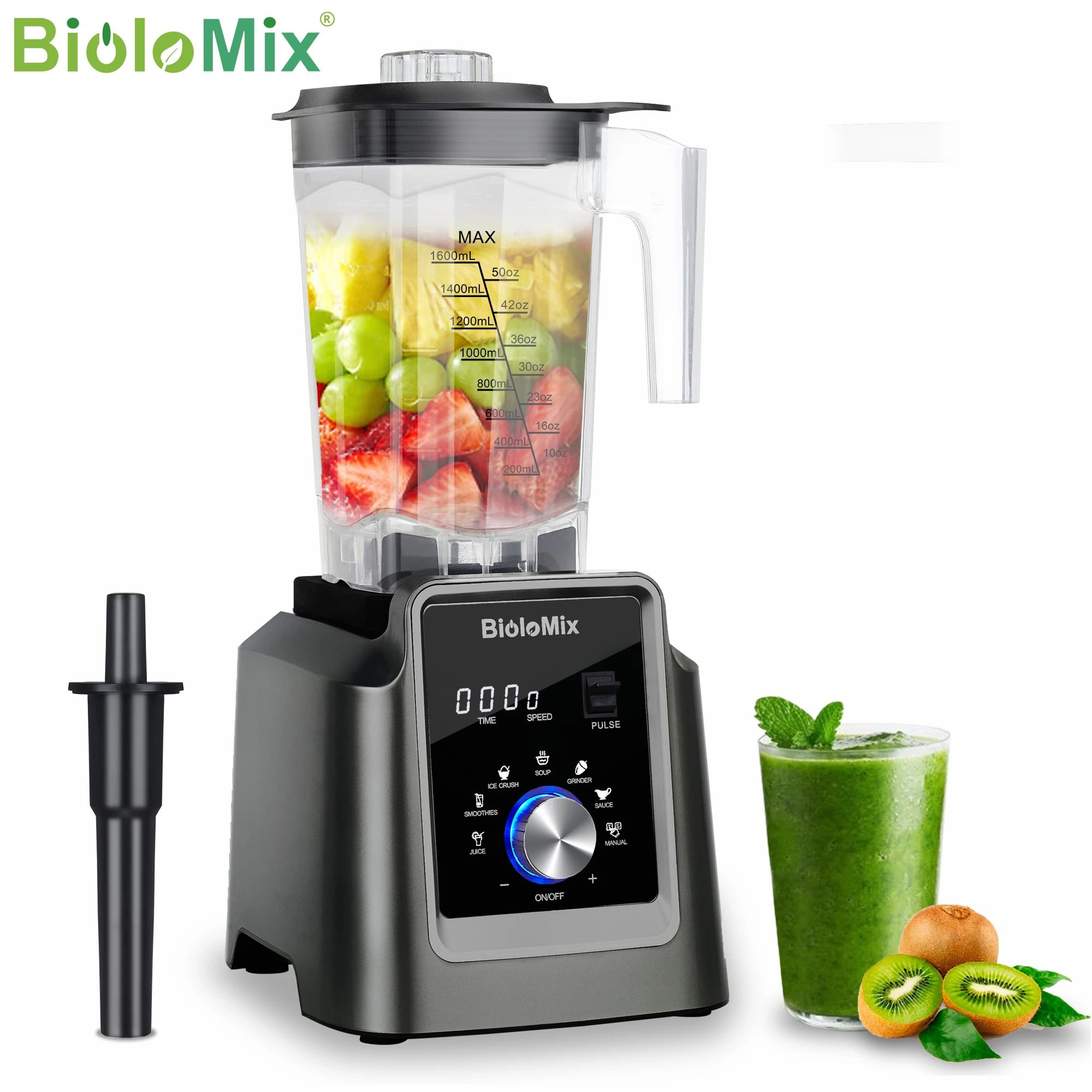 BioloMix 2200W Digital Professional Blender With 2L BPAFree Jar And 6 Preset Programs 0