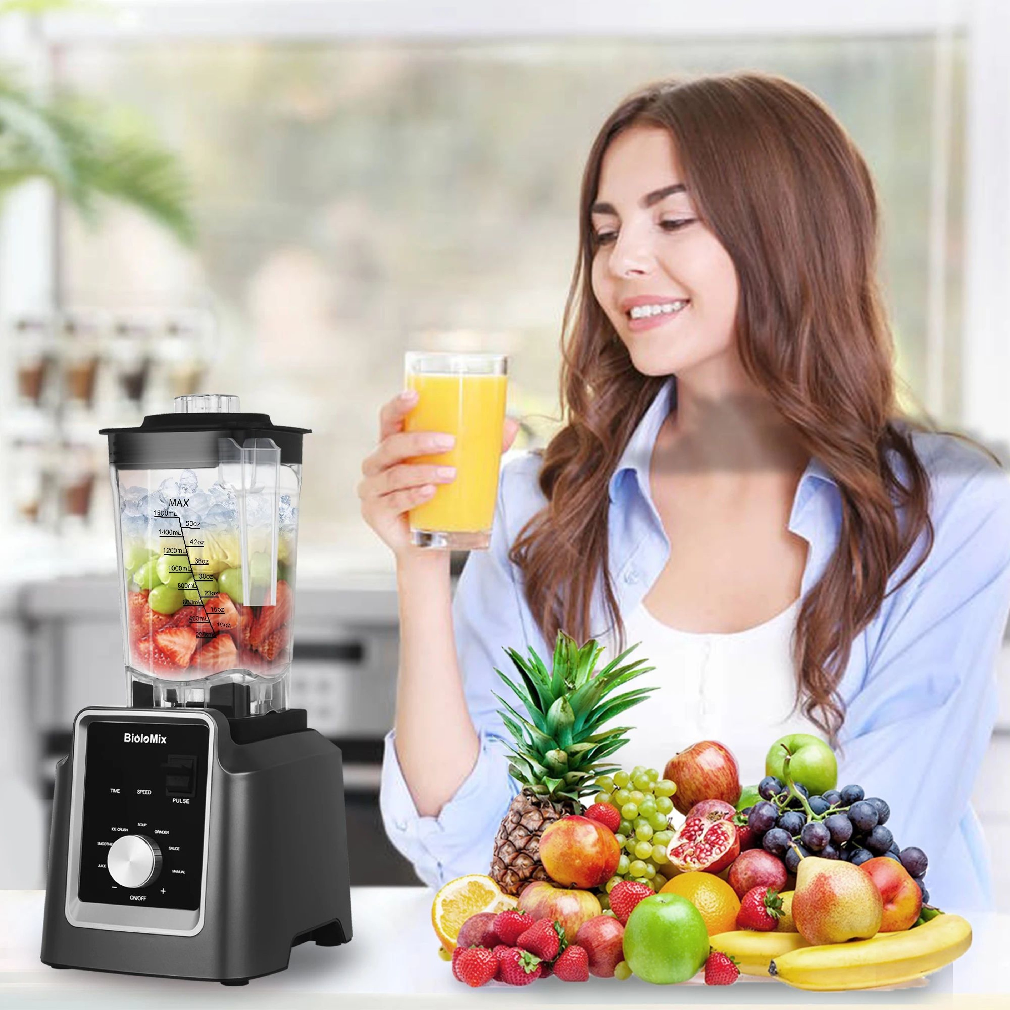BioloMix 2200W Digital Professional Blender With 2L BPAFree Jar And 6 Preset Programs 1
