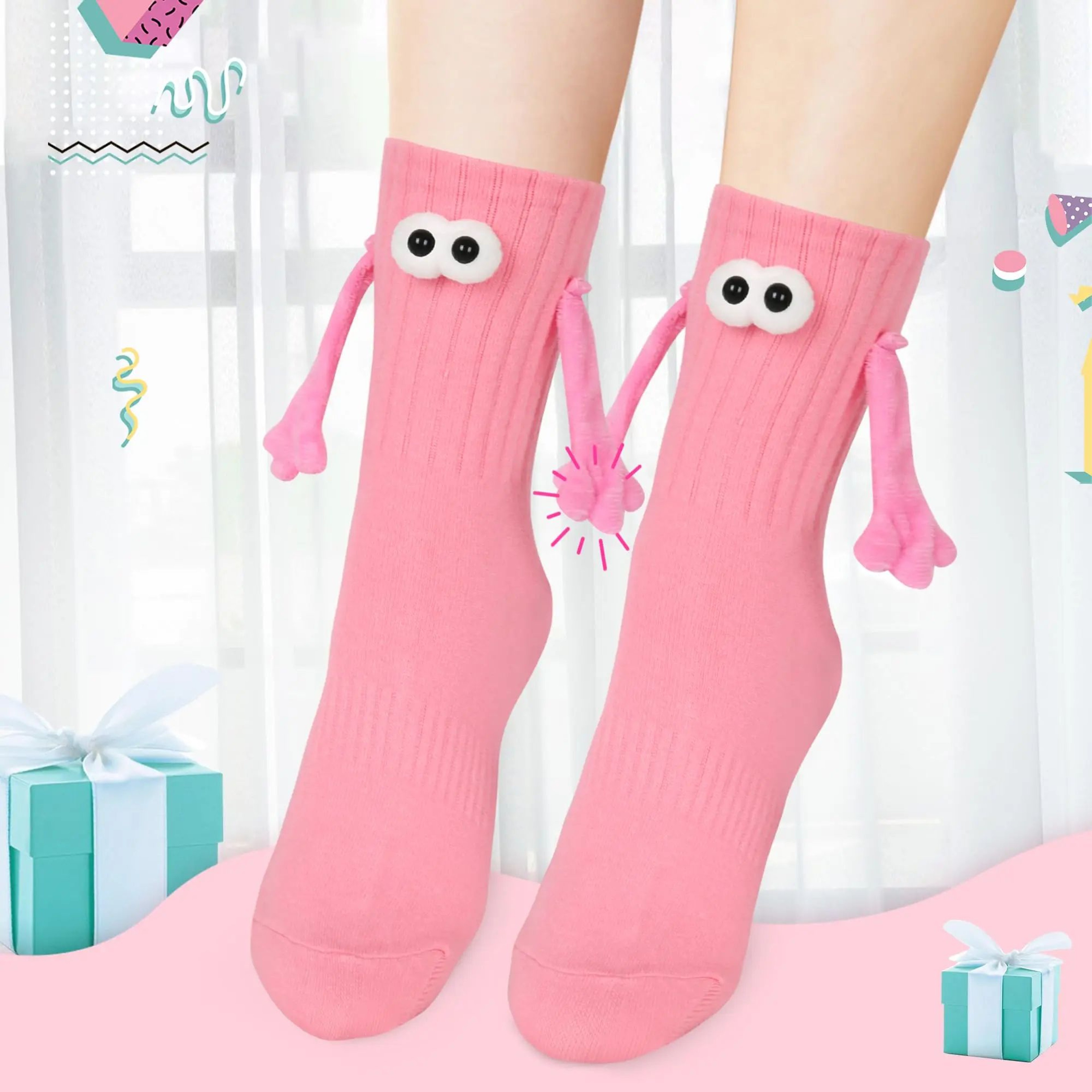 Magnetic Holding Hands Couple Socks Funny Matching Gift For Couples And Best Friends 1