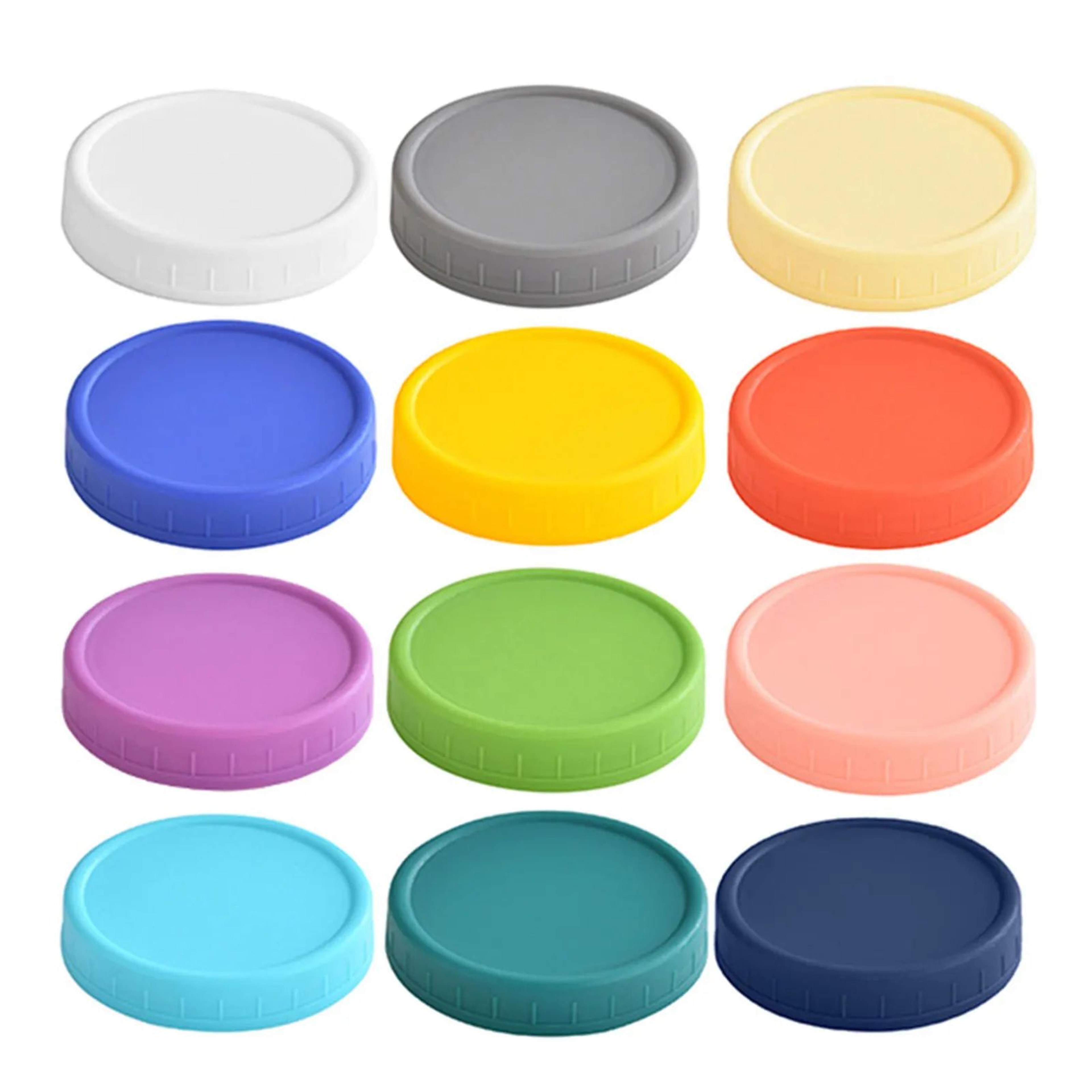 12PCS Reusable LeakProof Mason Jar Lids With Silicone Seals 70mm Or 86mm 7