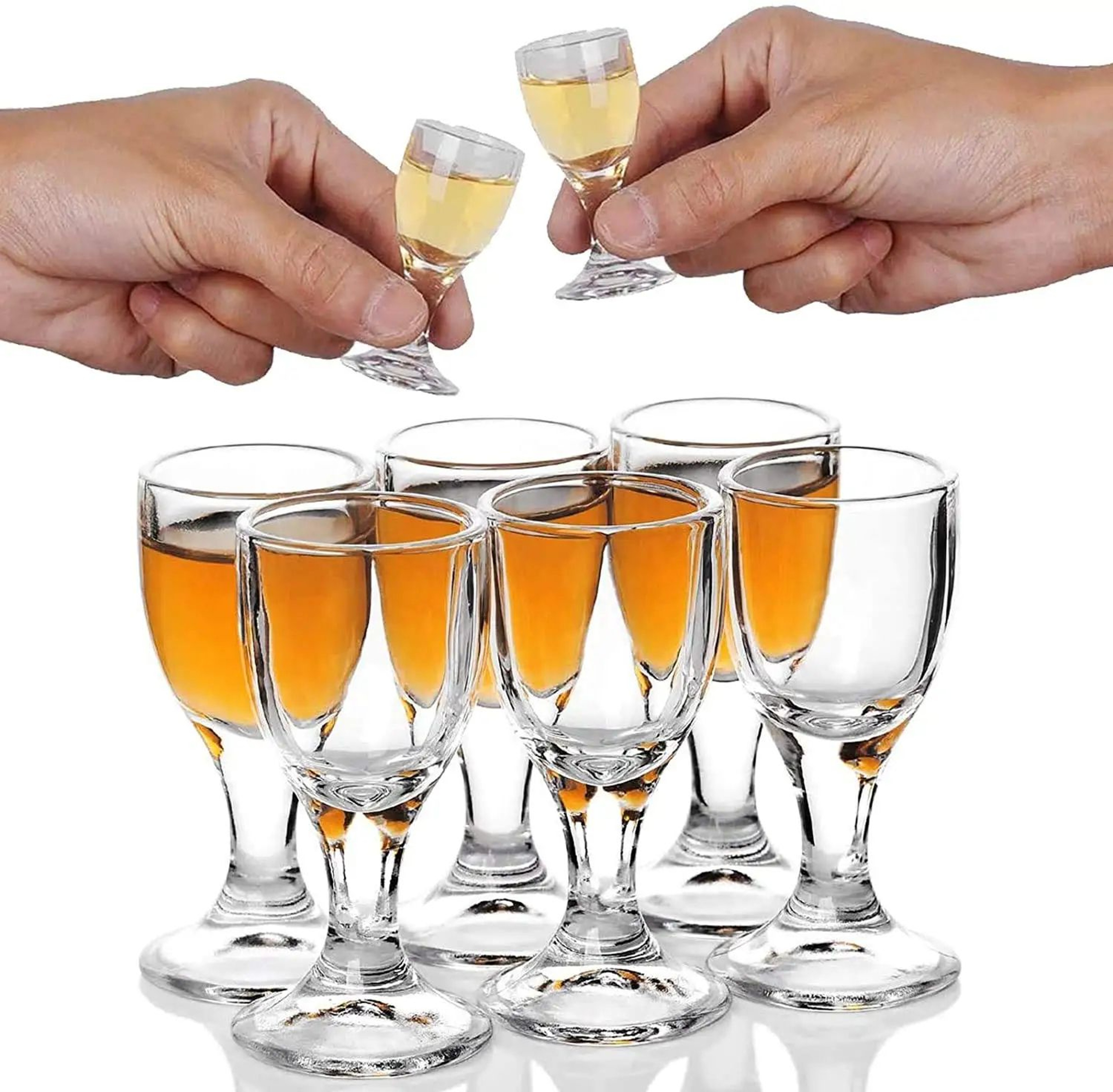 10ml Mini Stem Shot Glasses Set Of 6 For Sake Baijiu And Spirits 0