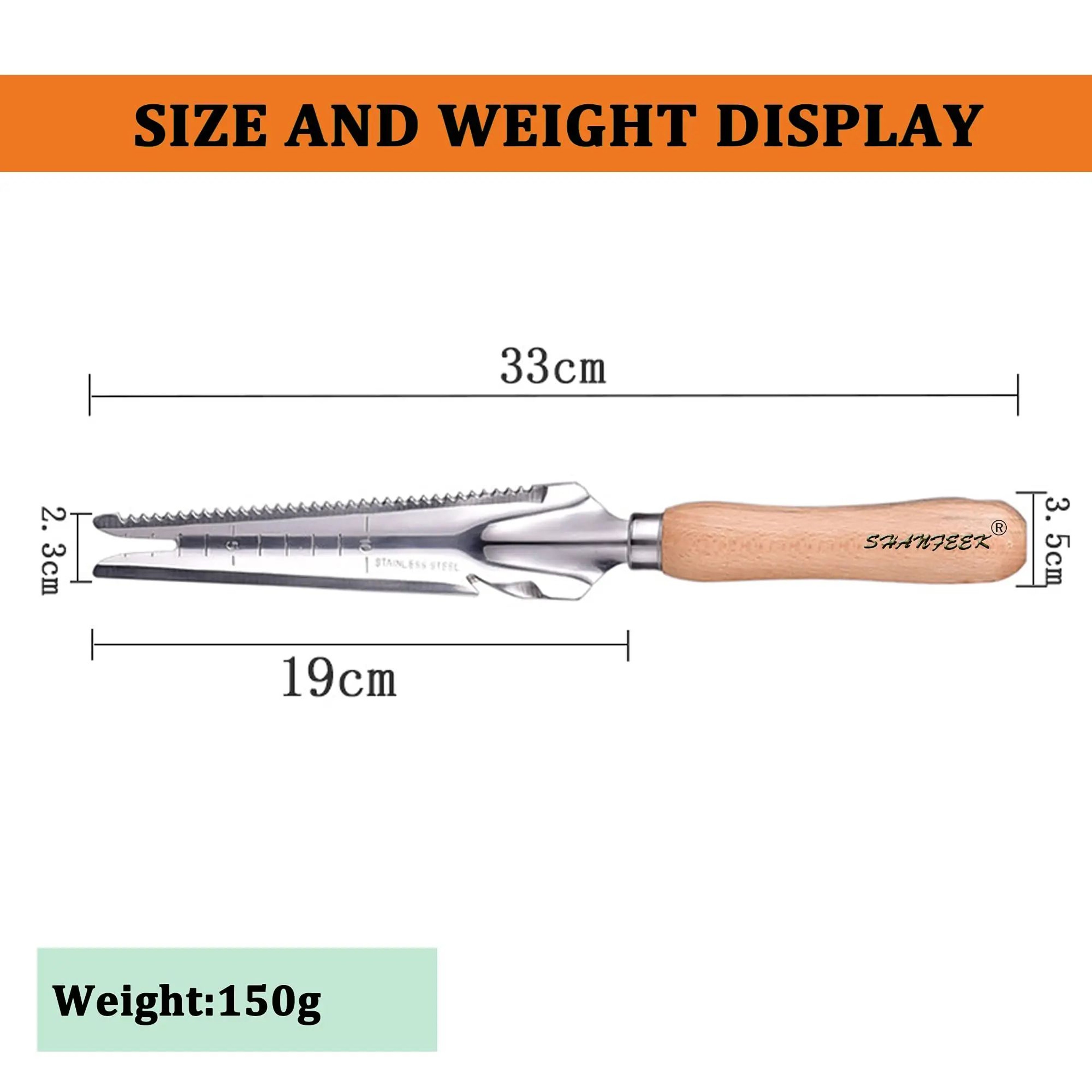 Stainless Steel Garden Crack Weeder Weed Puller With Sharp Tines 5