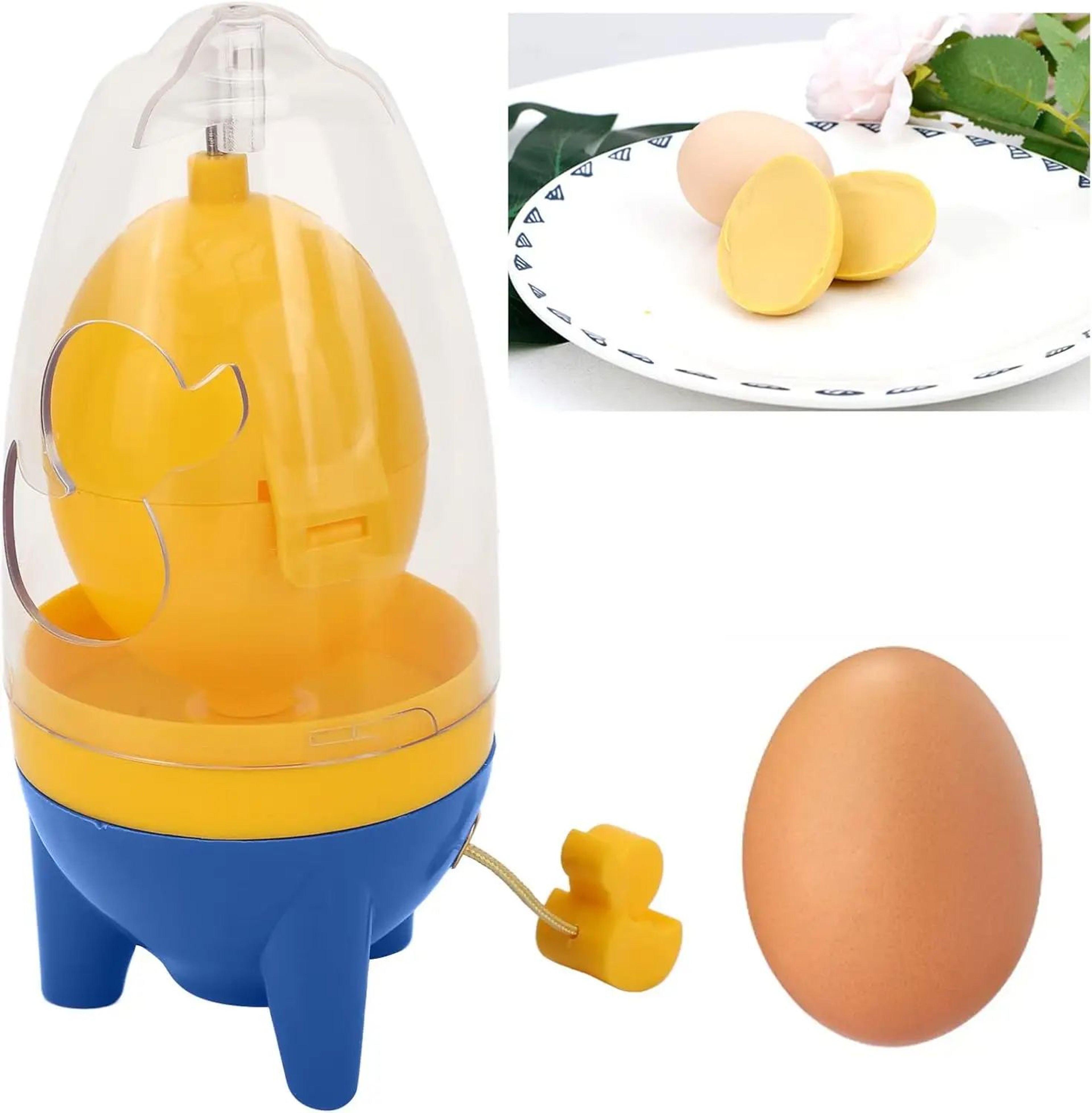 Manual Egg Scrambler Shaker With Drawstring Golden Egg Yolk And White Mixer 0