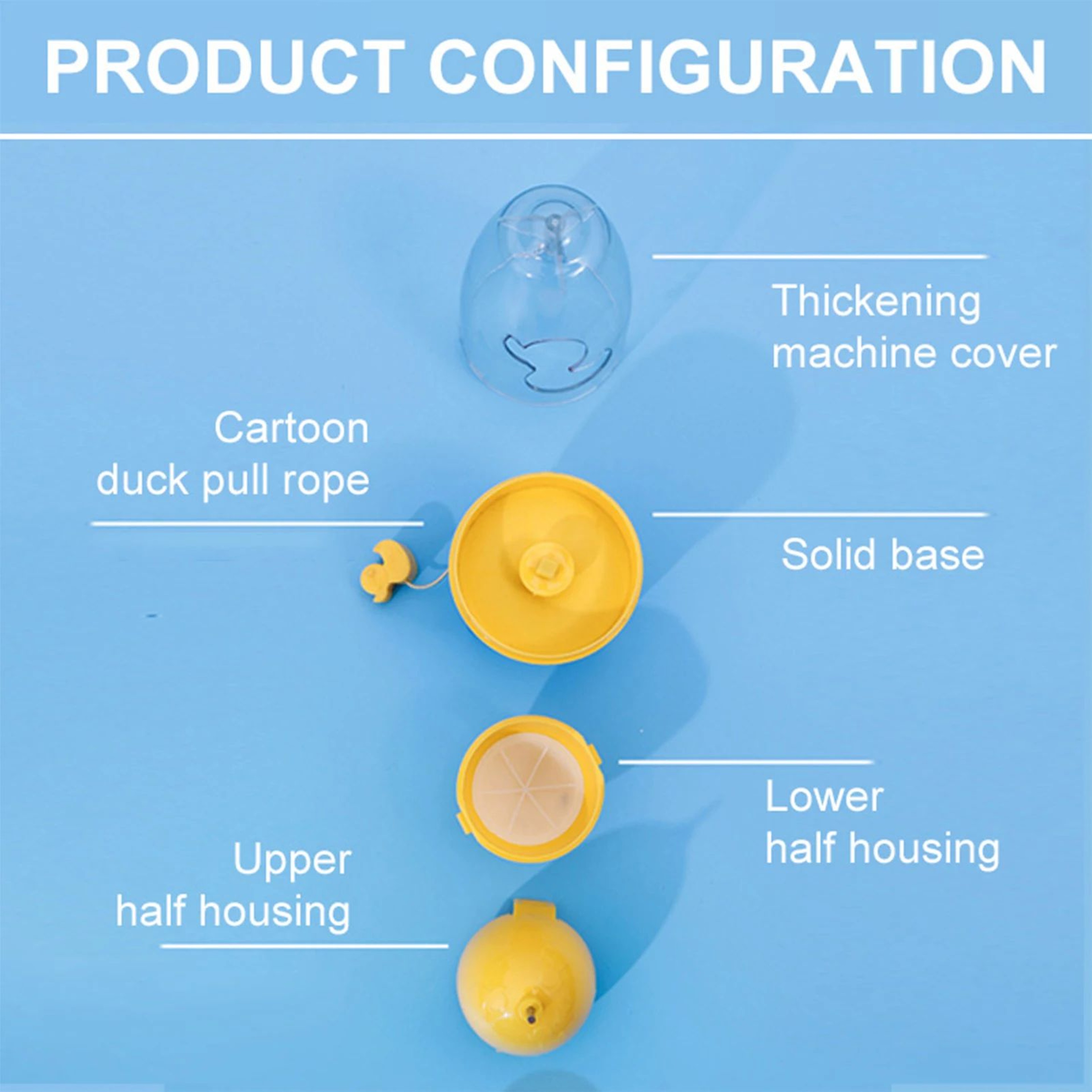 Manual Egg Scrambler Shaker With Drawstring Golden Egg Yolk And White Mixer 2