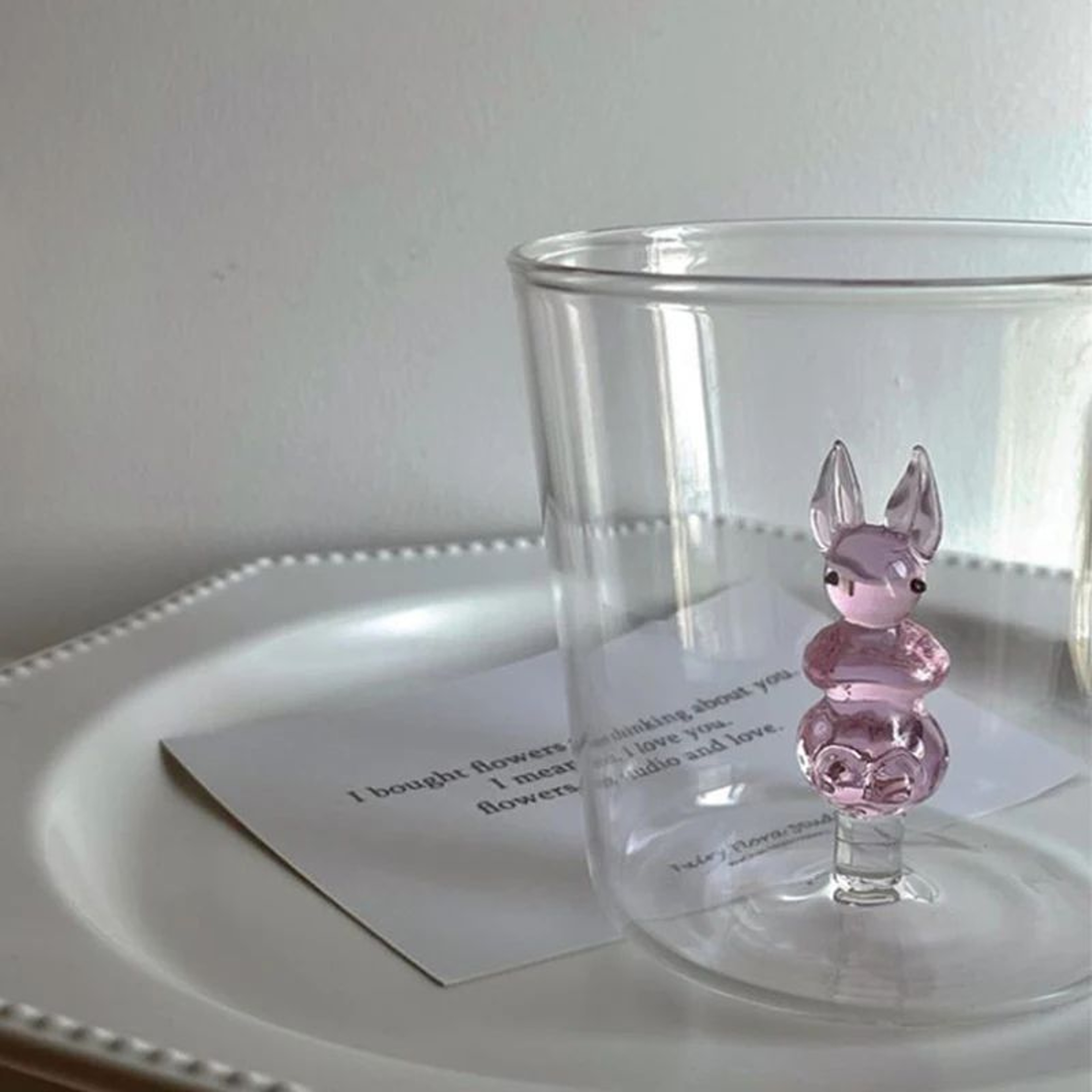 3D Handmade Bubble Glass Cup With Animal And Plant Design 2