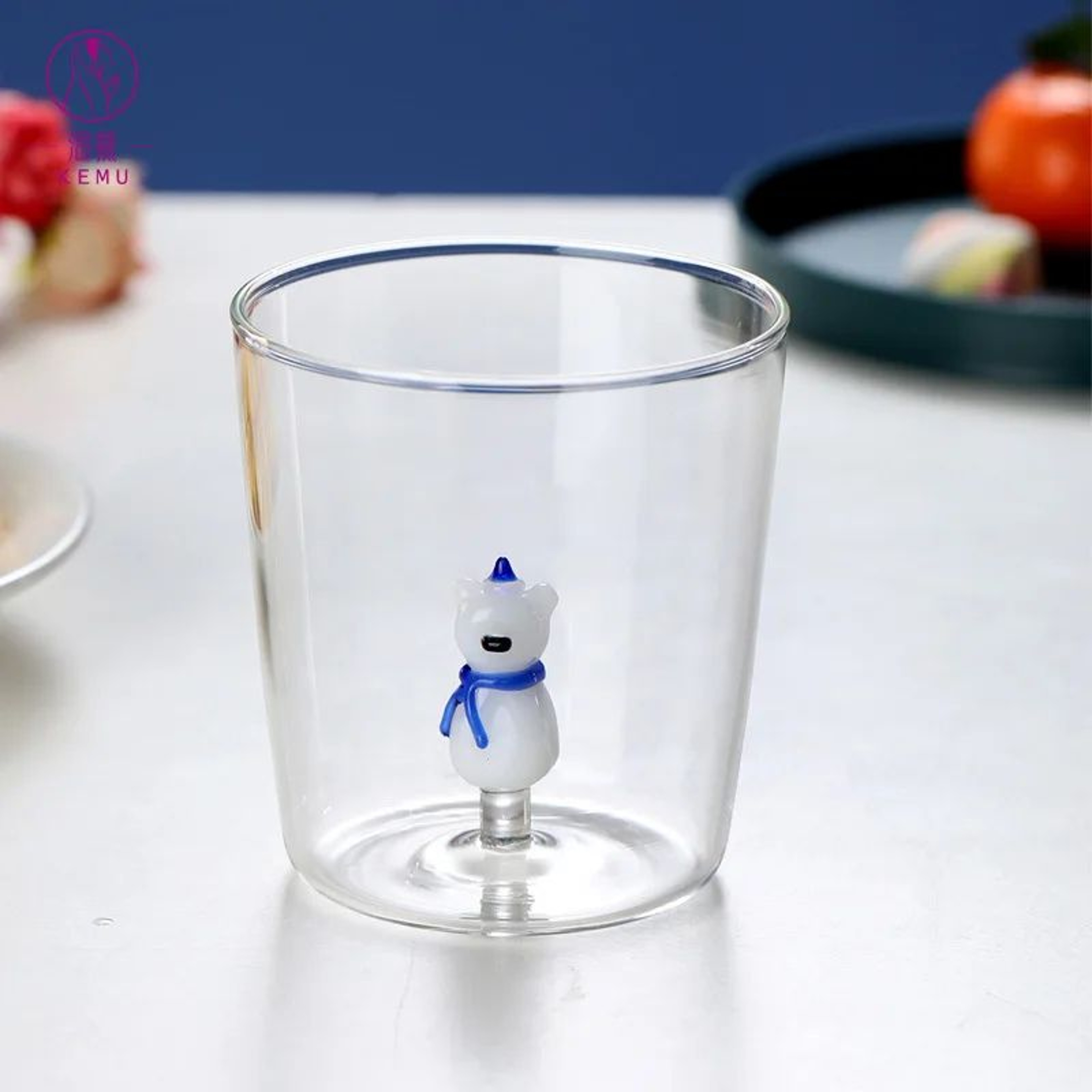 3D Handmade Bubble Glass Cup With Animal And Plant Design 3