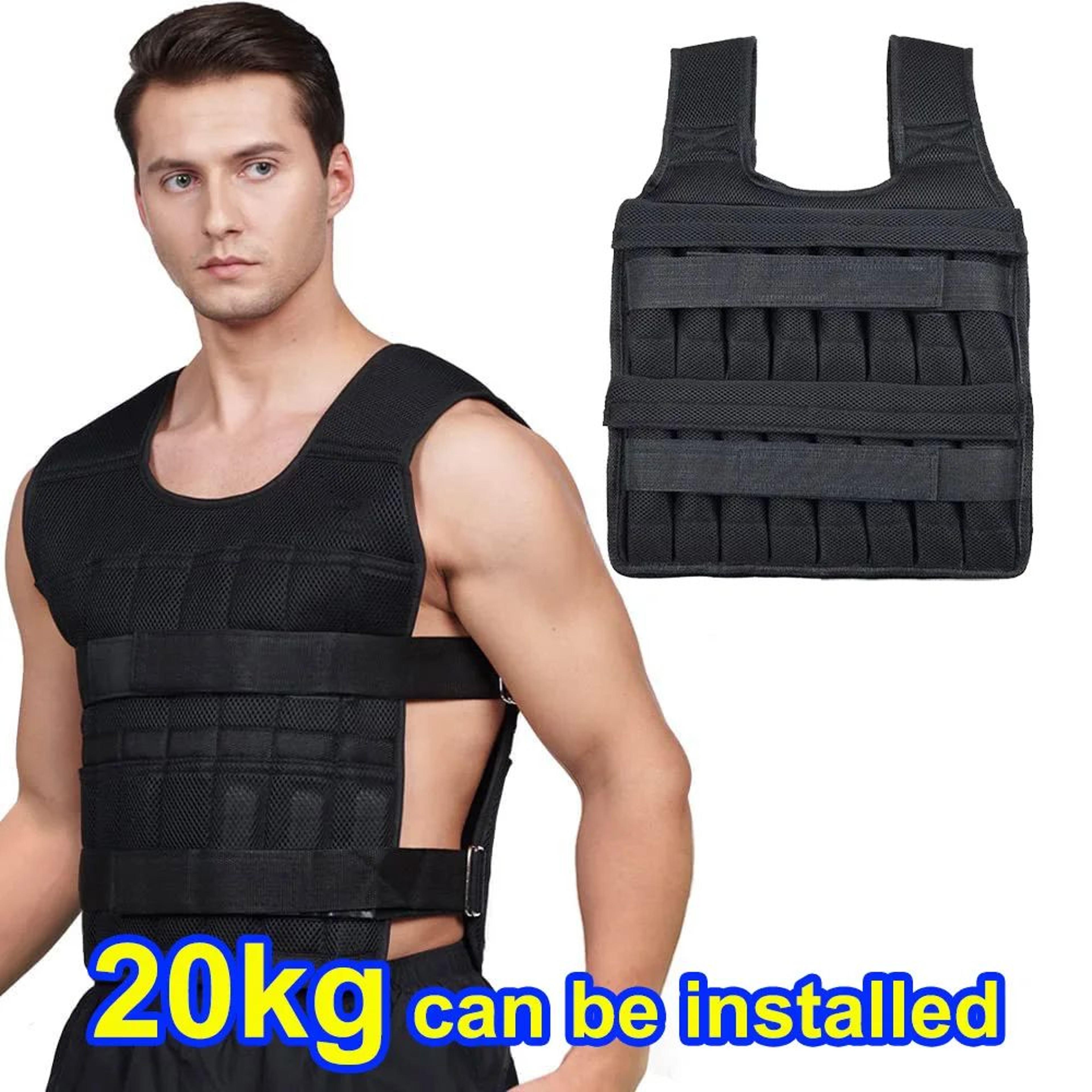 Adjustable 20KG Weighted Vest For Strength Training And Running 0