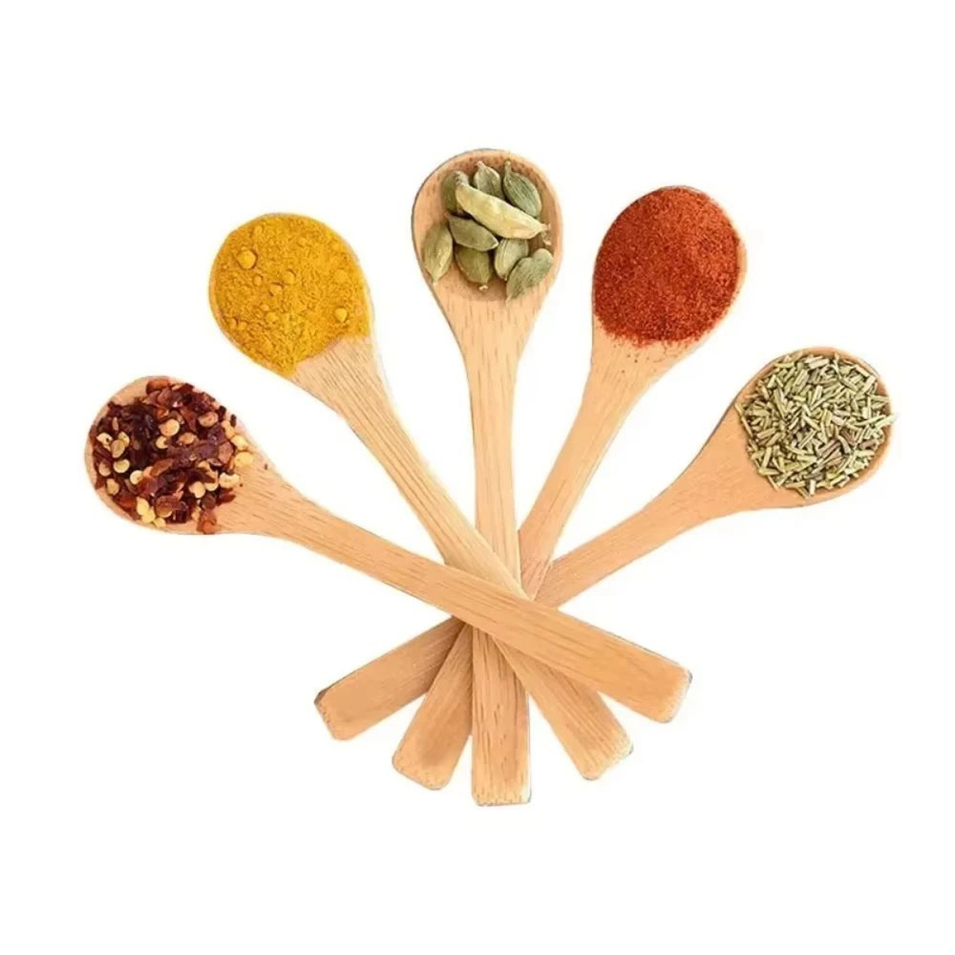 10PCS Mini Wooden Spoons Natural Bamboo Honey Coffee And Condiment Scoops 3