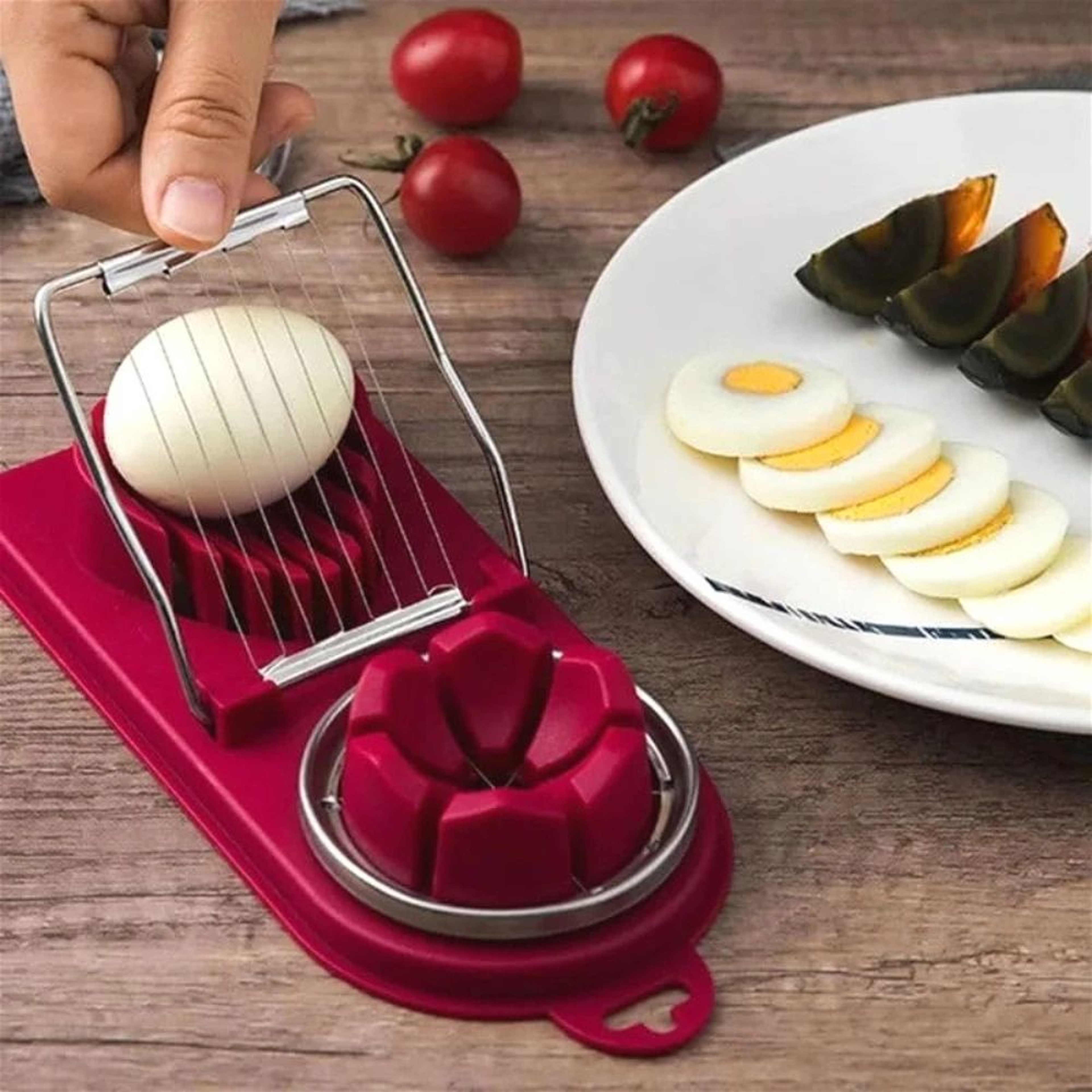 2in1 Stainless Steel Egg Slicer And Multifunctional Food Cutter 1