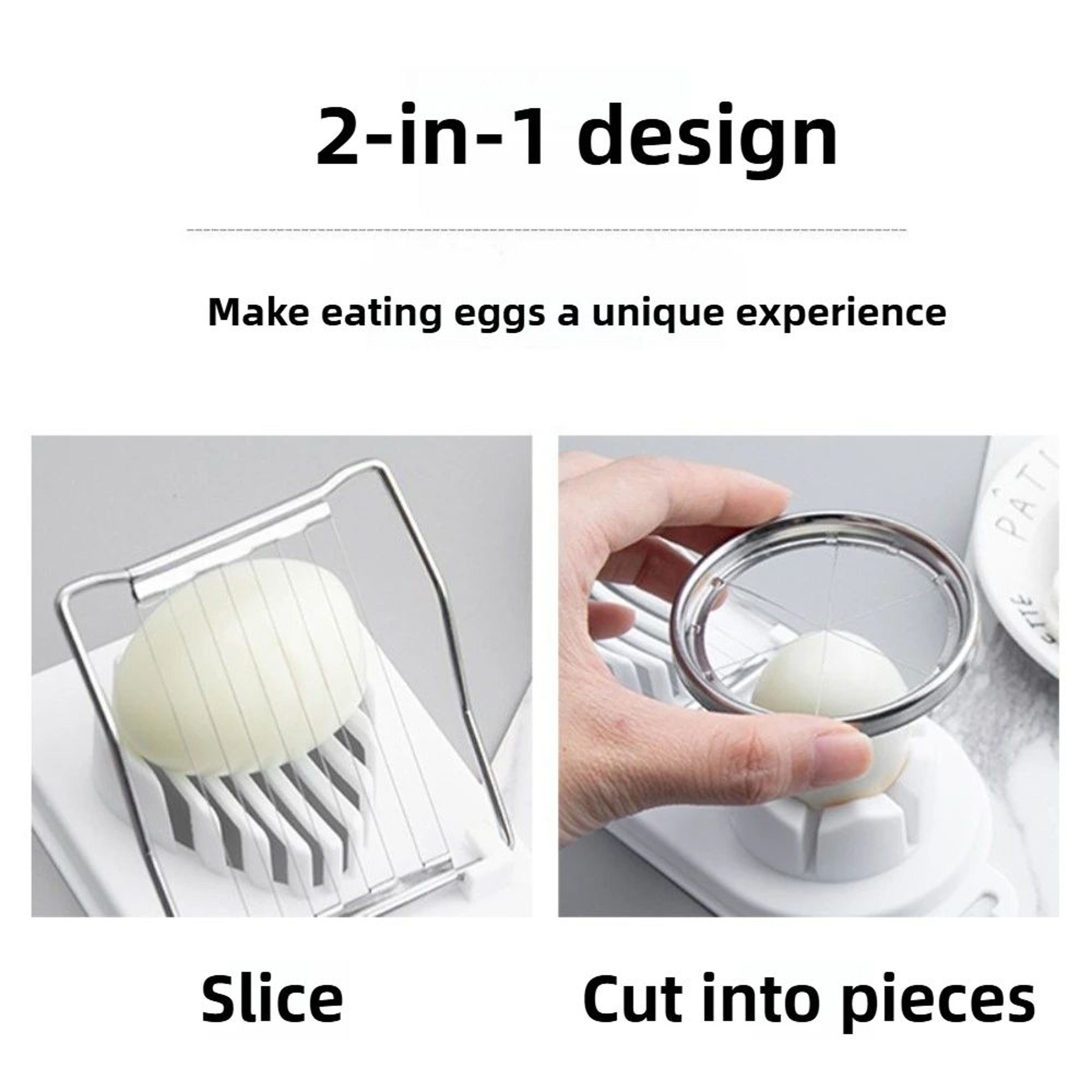 2in1 Stainless Steel Egg Slicer And Multifunctional Food Cutter 3