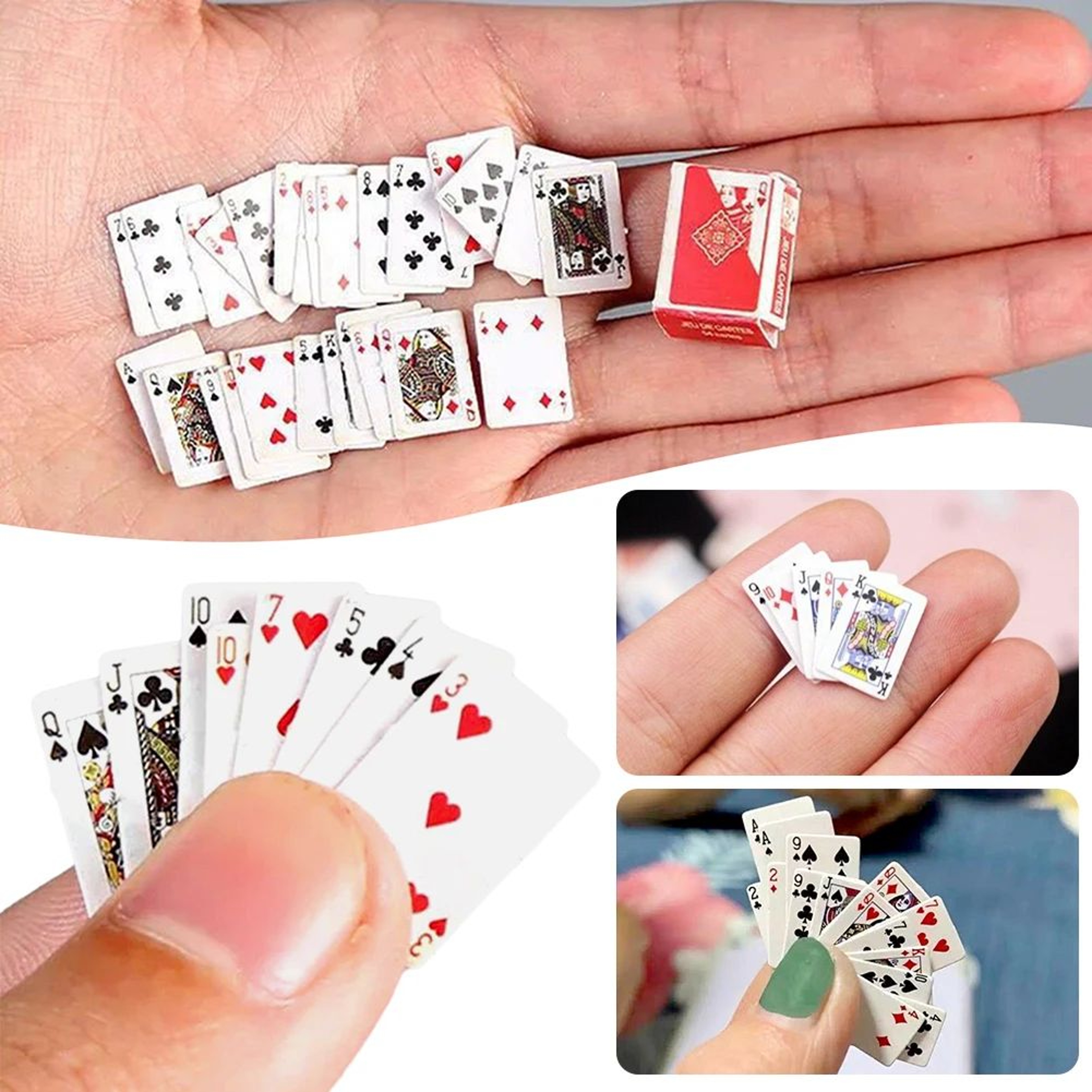 Mini Transparent Playing Cards Portable Novelty Poker Deck For Parties And Travel 0