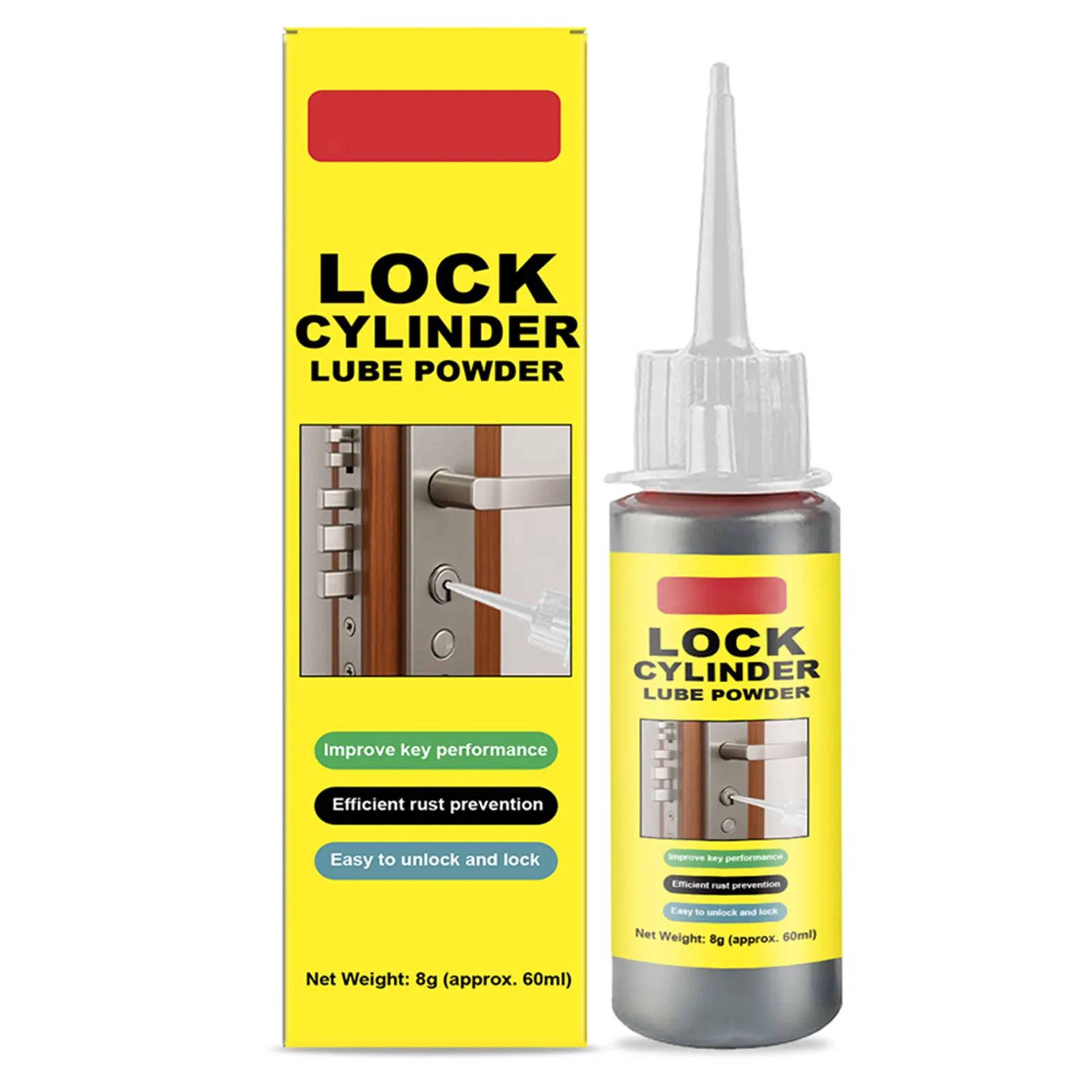 2oz Extra Fine Dry Graphite Lock Lubricant Powder For Keys Hinges And Car Locks 0