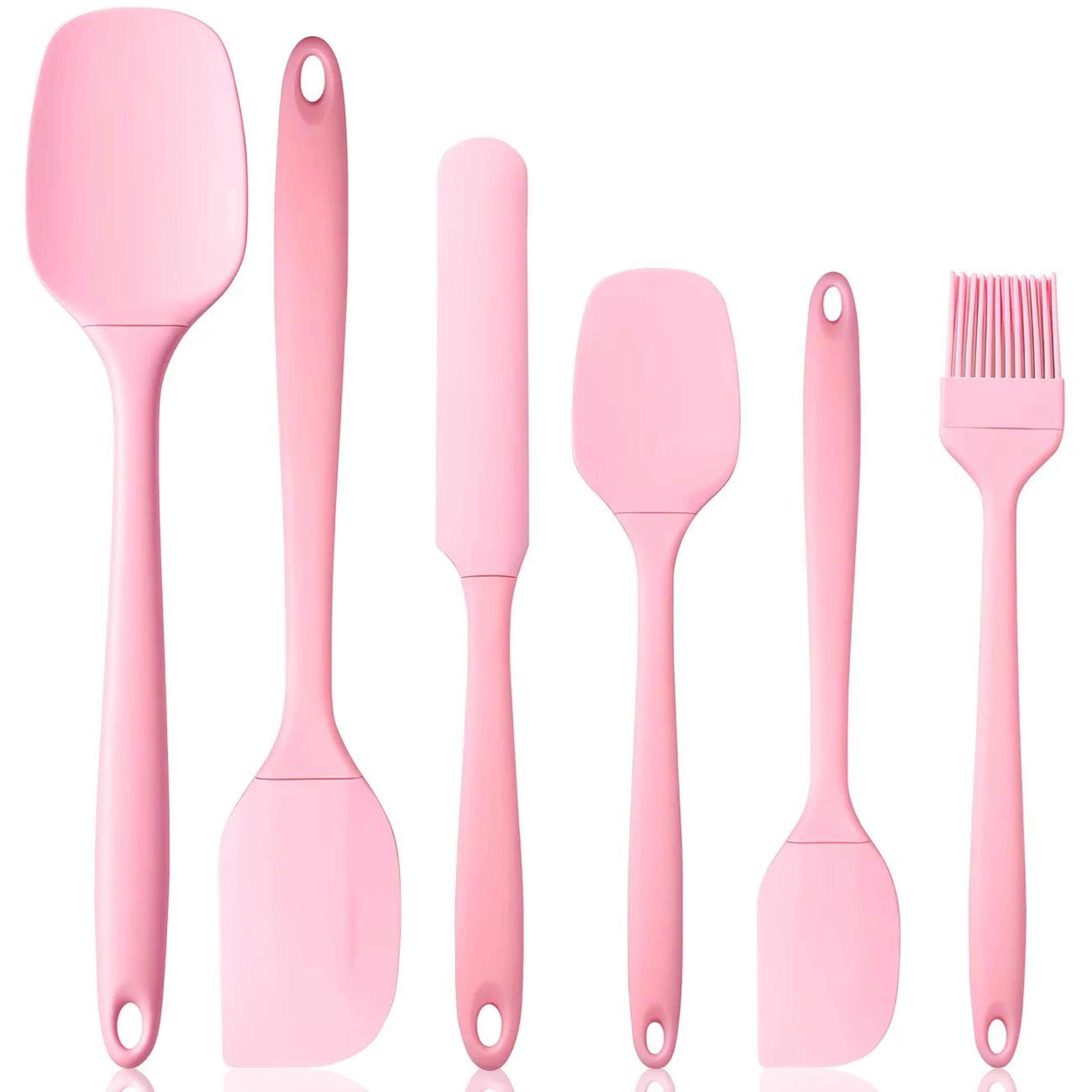 6Piece Heat Resistant Silicone Spatula Set For Cooking Baking And Mixing 8