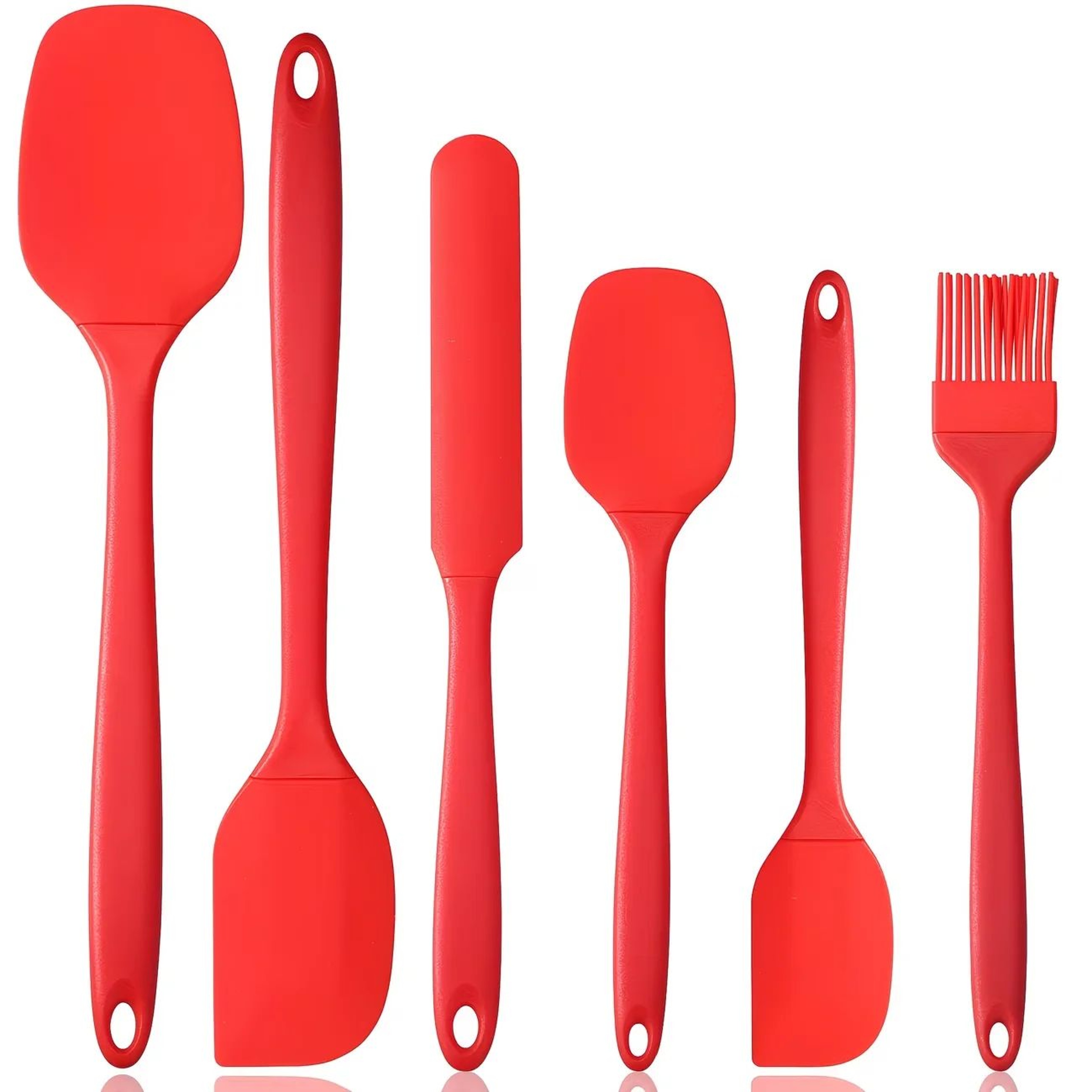 6Piece Heat Resistant Silicone Spatula Set For Cooking Baking And Mixing 9