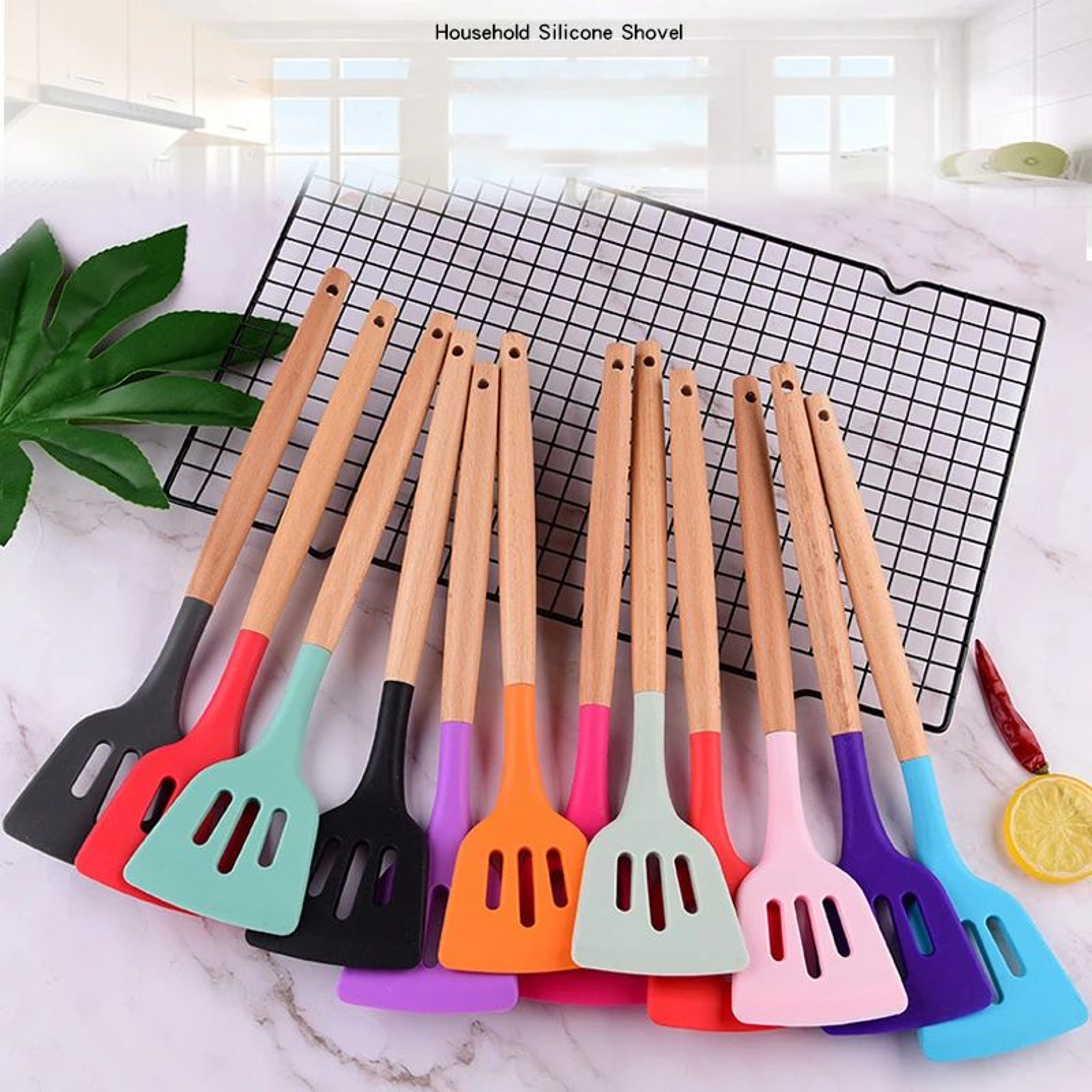 Silicone Slotted Turner Spatula For Eggs Fish Pancakes And Everyday Cooking 0
