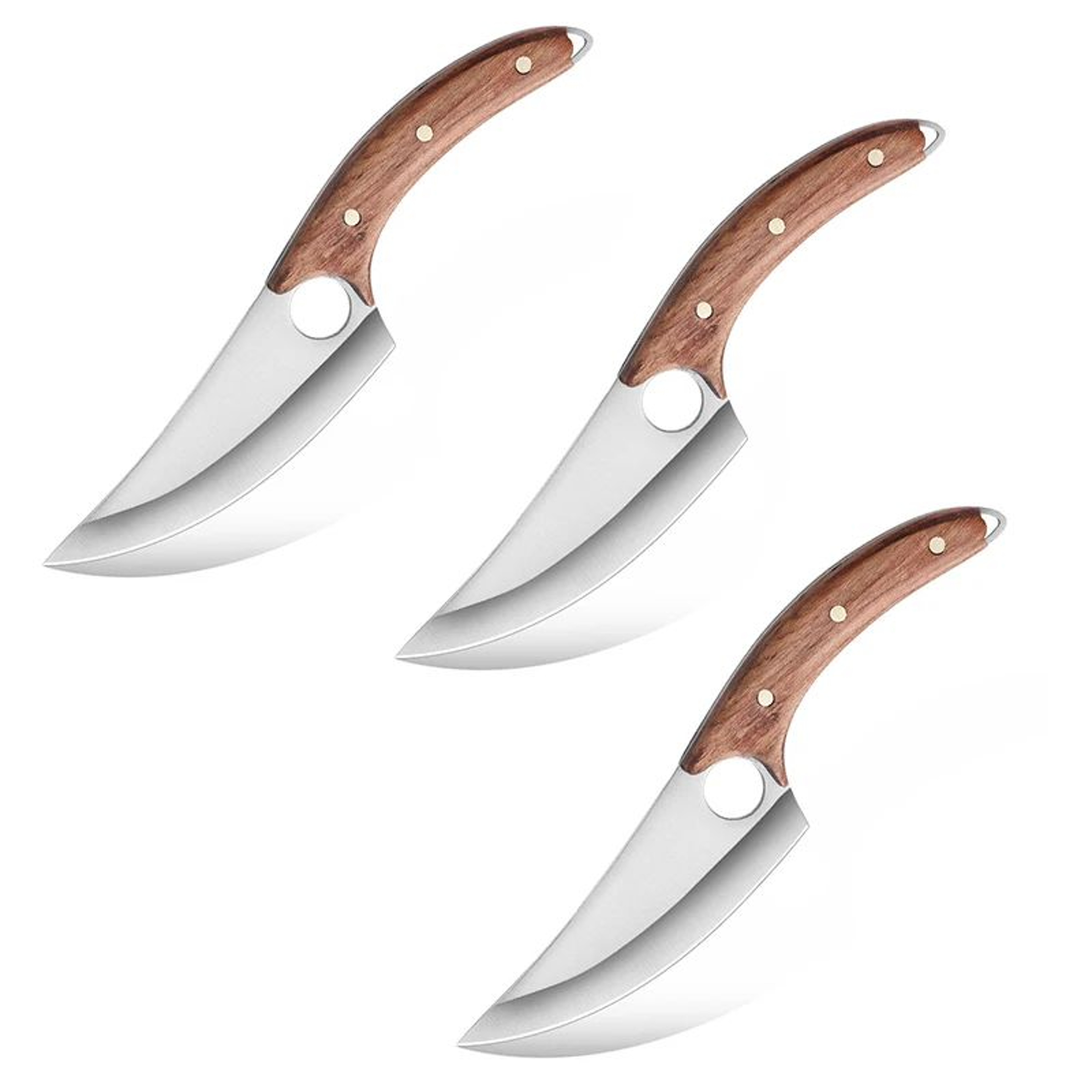 Hand Forged Boning Knife With Wooden Handle And Protective Cover 6