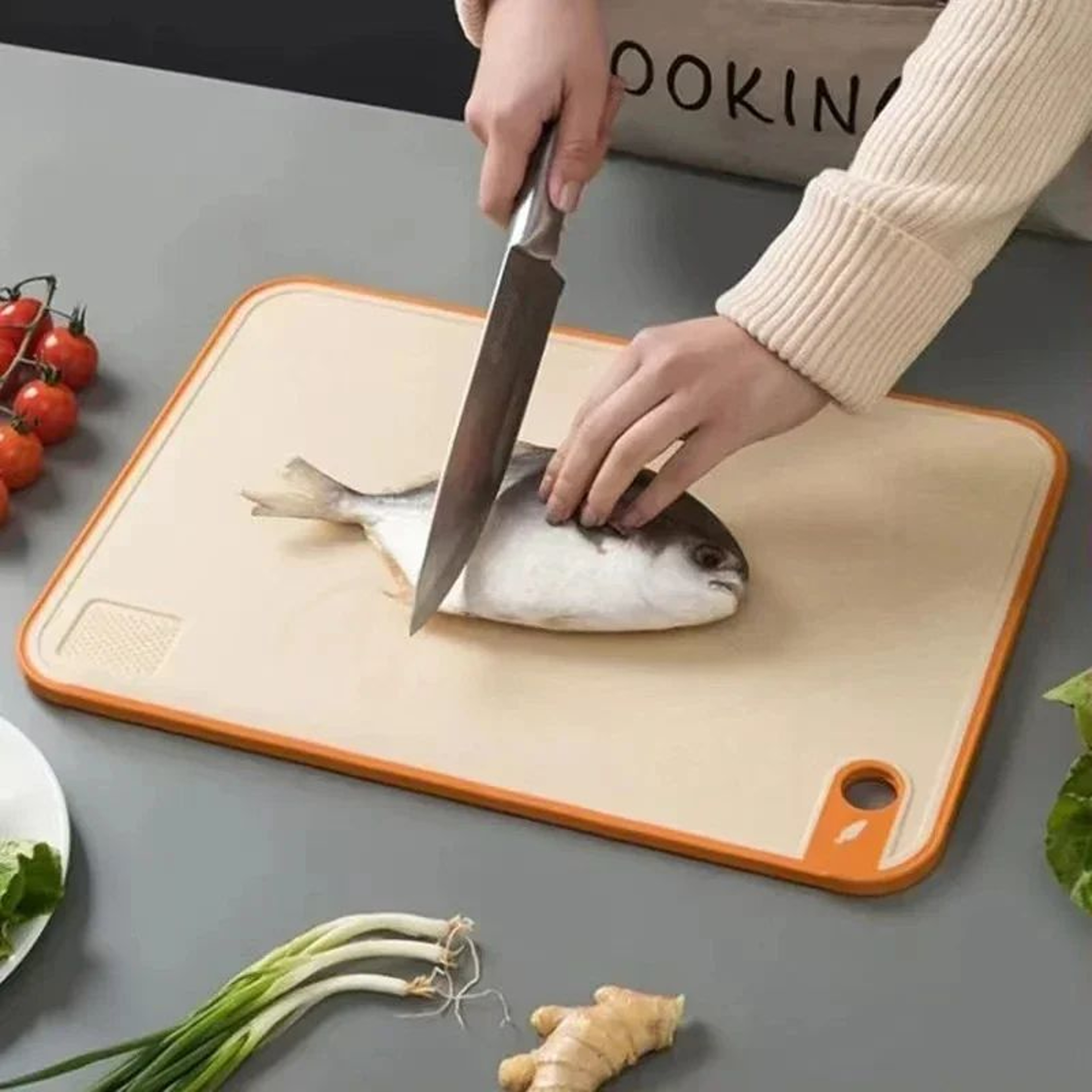 Antibacterial DoubleSided Cutting Board  AntiMold Kitchen Chopping Board 5