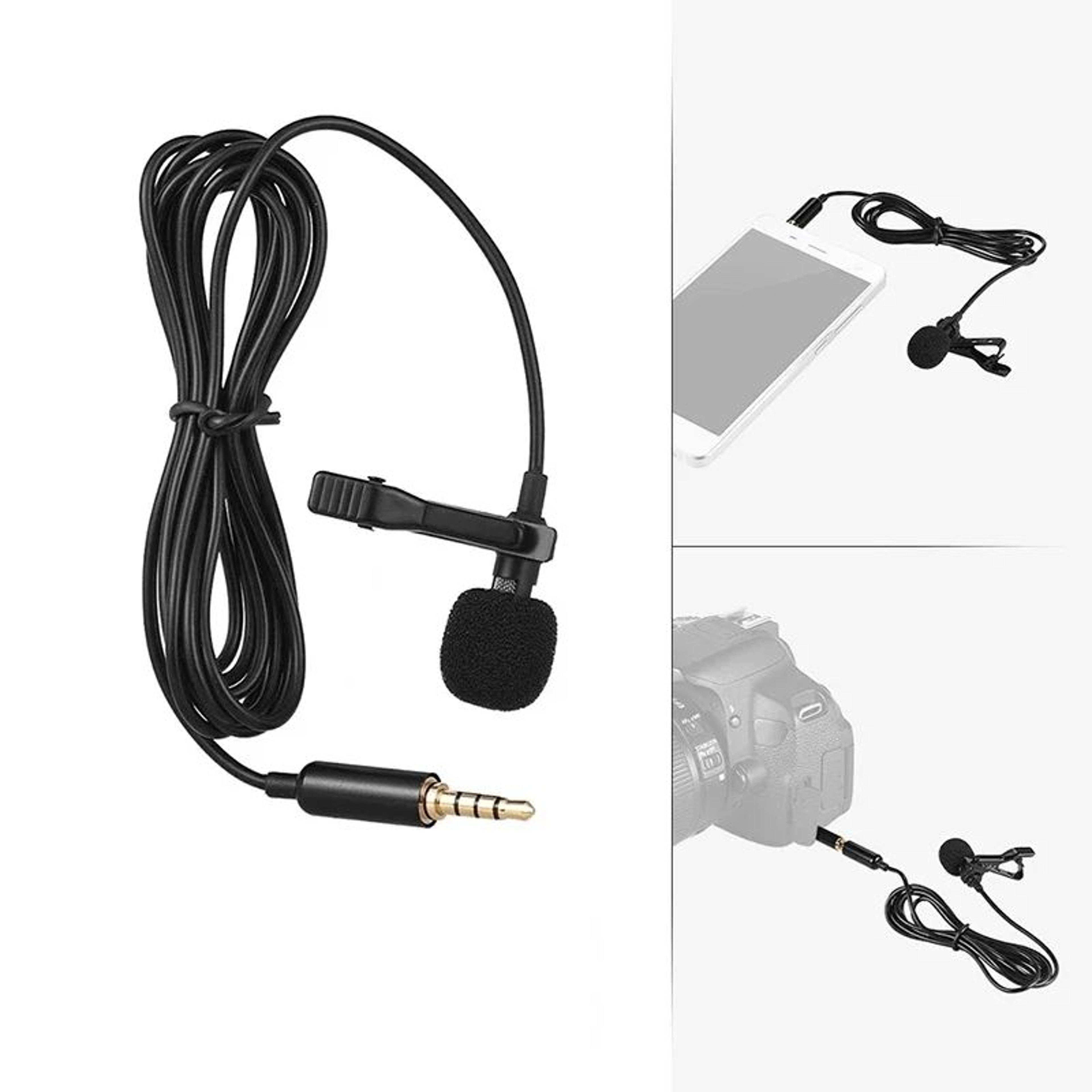 Portable Mini Lavalier Microphone With USB TypeC And 35mm ClipOn Condenser Mic 3