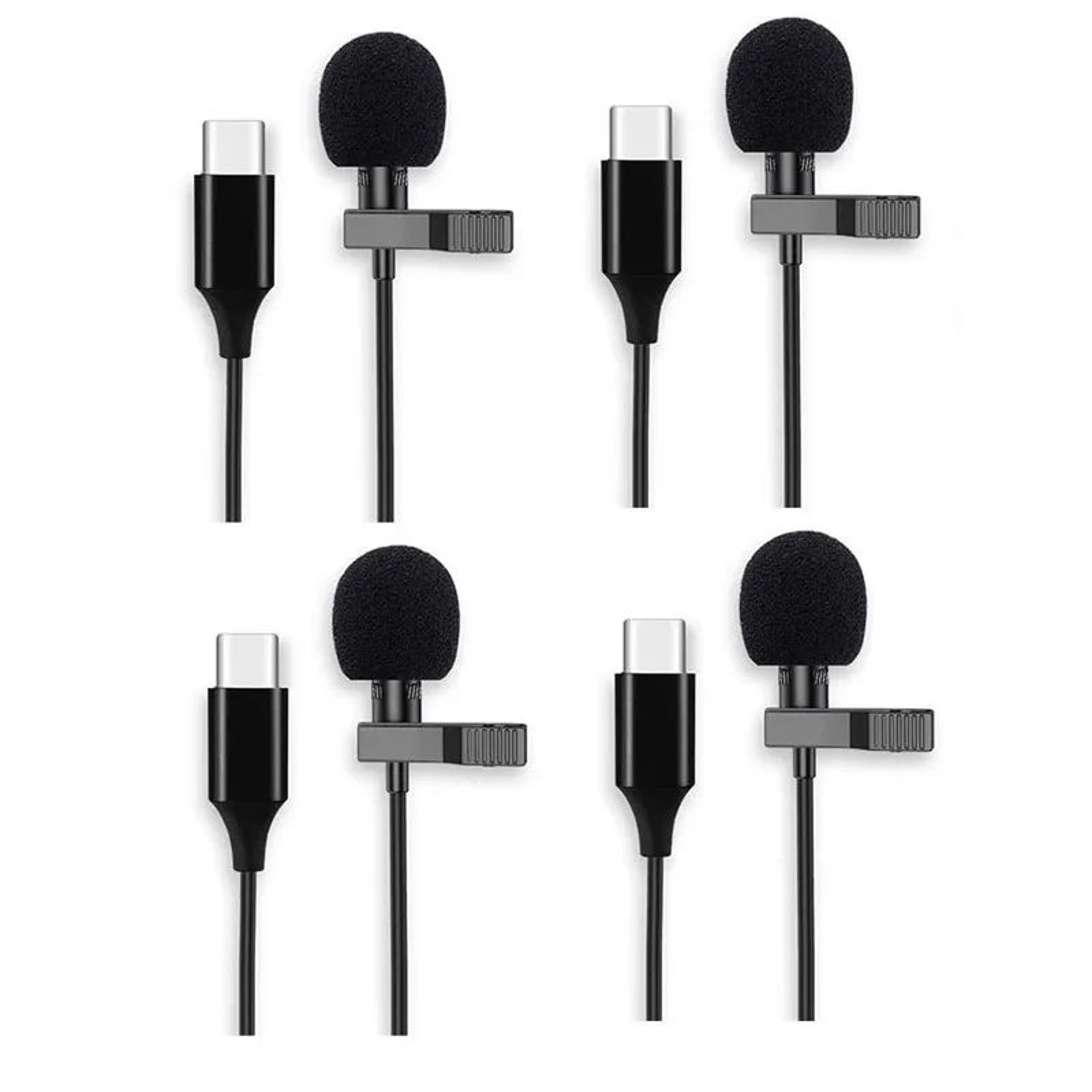 Portable Mini Lavalier Microphone With USB TypeC And 35mm ClipOn Condenser Mic 10