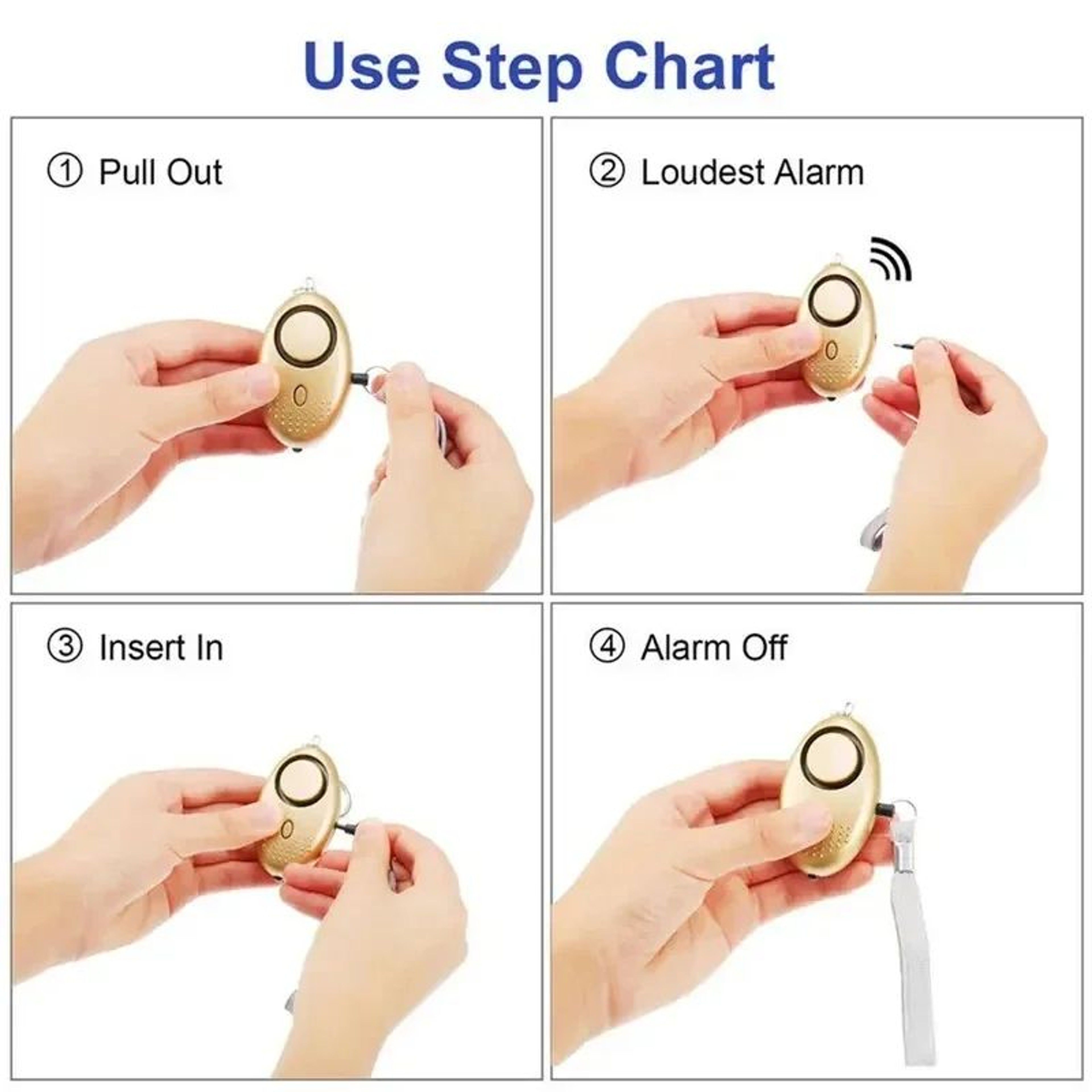 Personal Safety Alarm Keychain Loud Emergency Siren 1 Or 4PCS 1