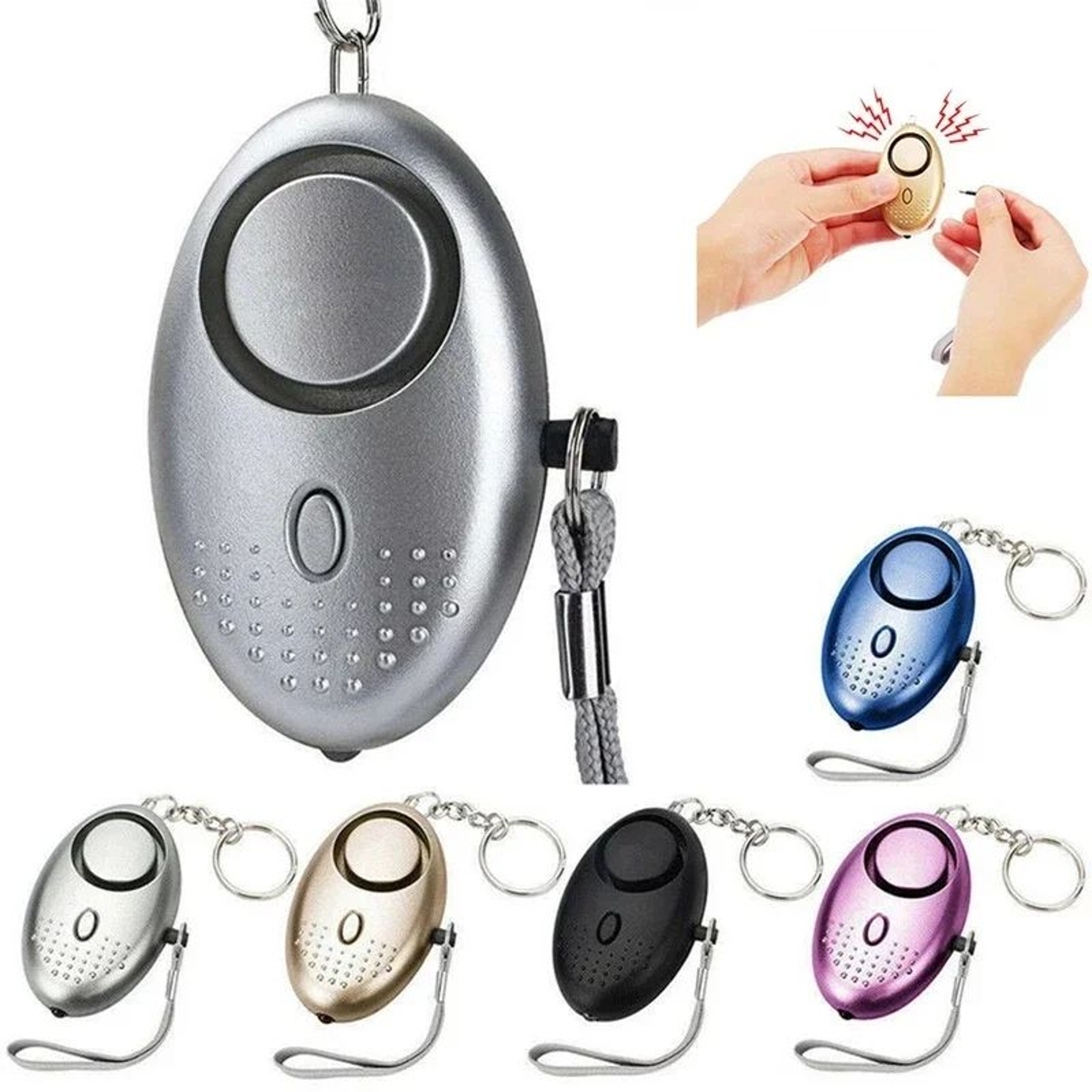 Personal Safety Alarm Keychain Loud Emergency Siren 1 Or 4PCS 0