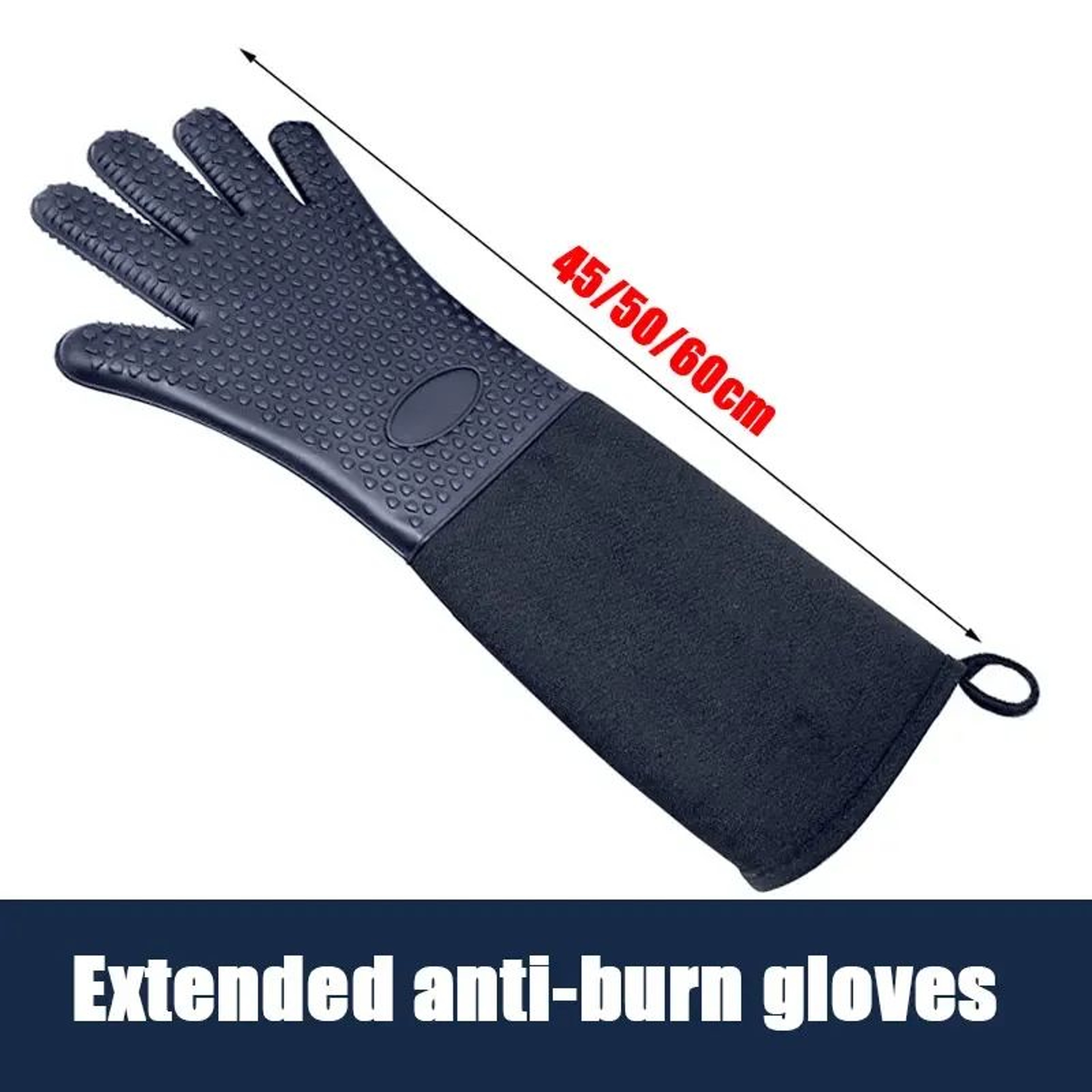 Extra Long Silicone Oven Mitts With Quilted Liner For Baking And Grilling 4