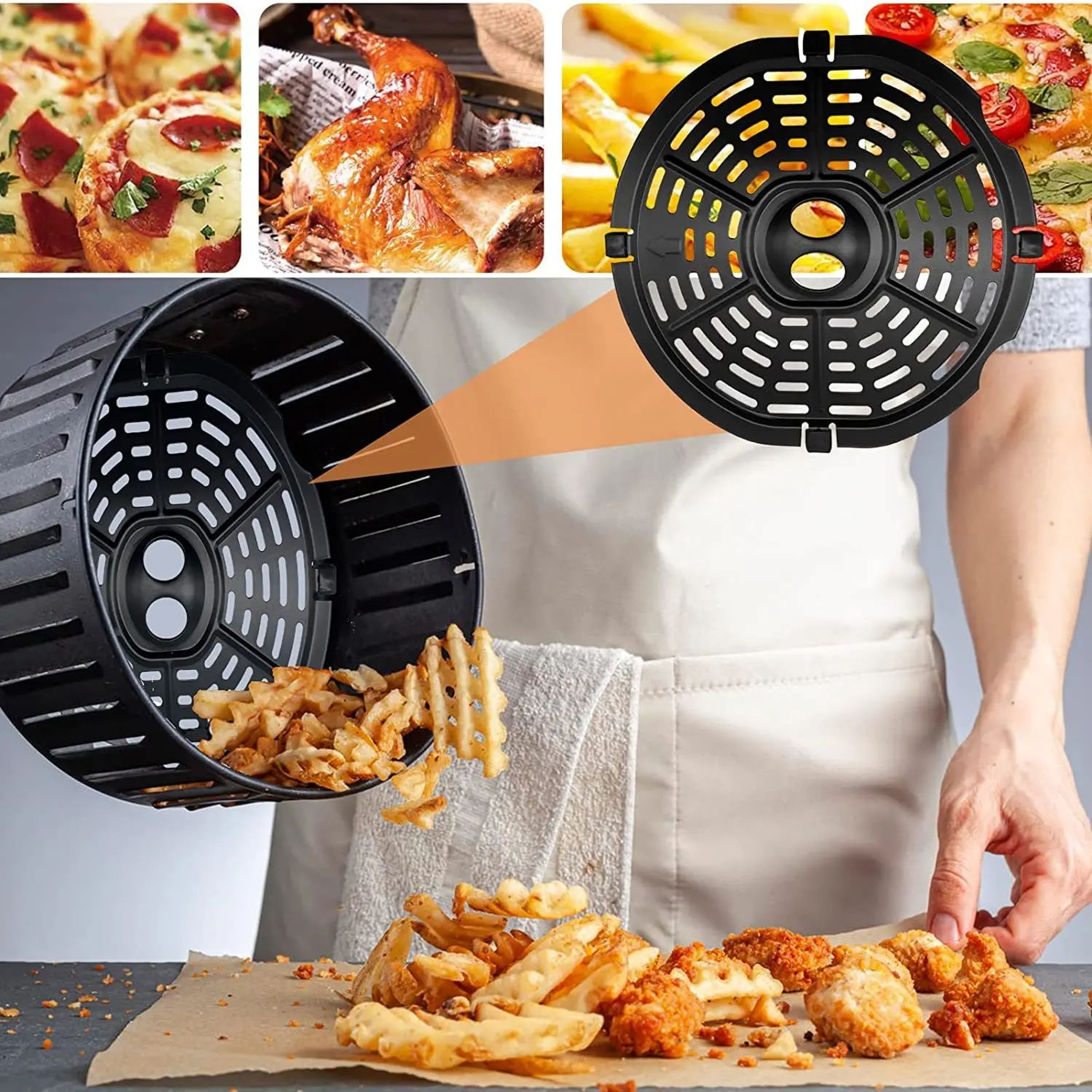 Air Fryer Replacement Grill Pan With Food Divider Crisper Tray 1