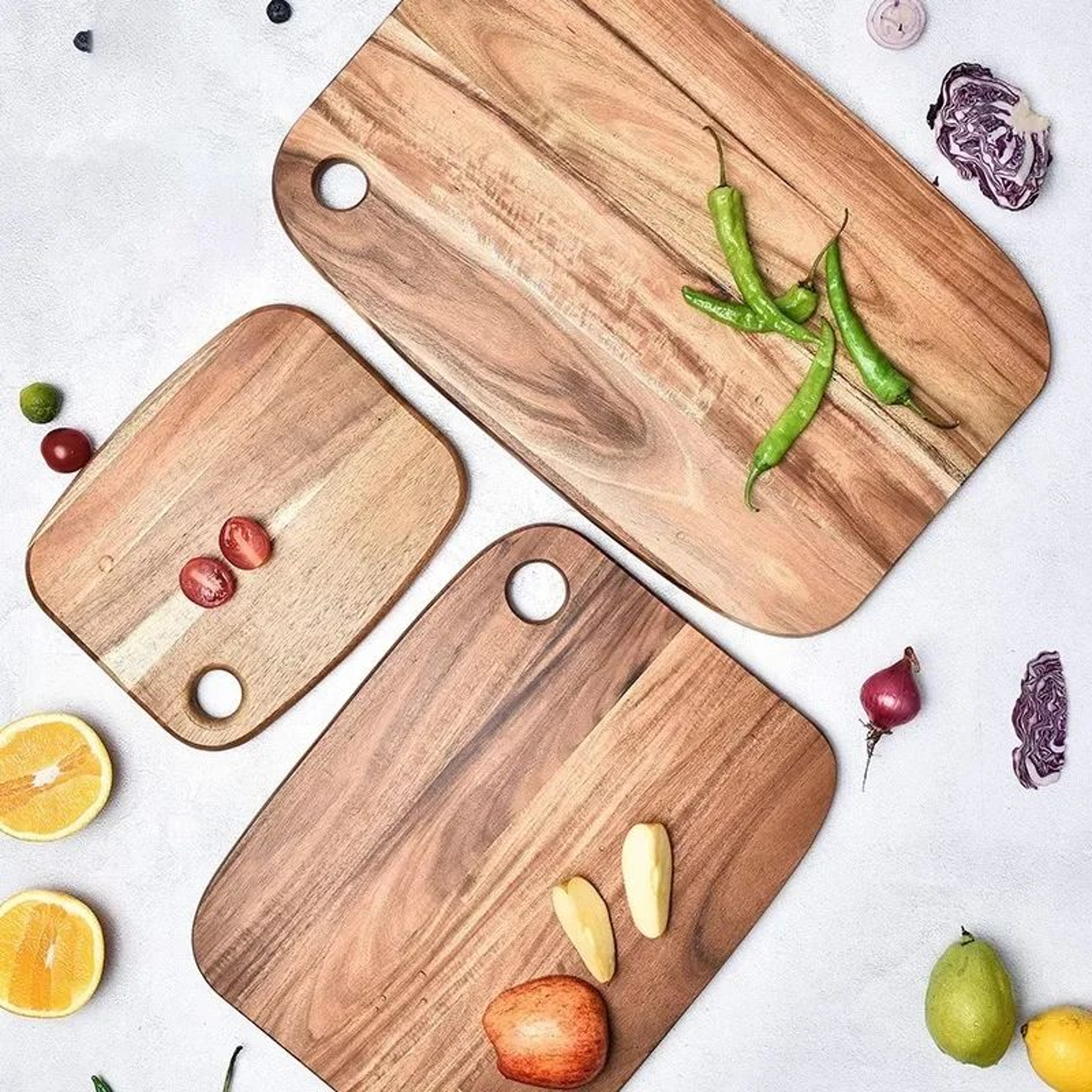 Acacia Wood Cutting Board For Kitchen And Camping 0