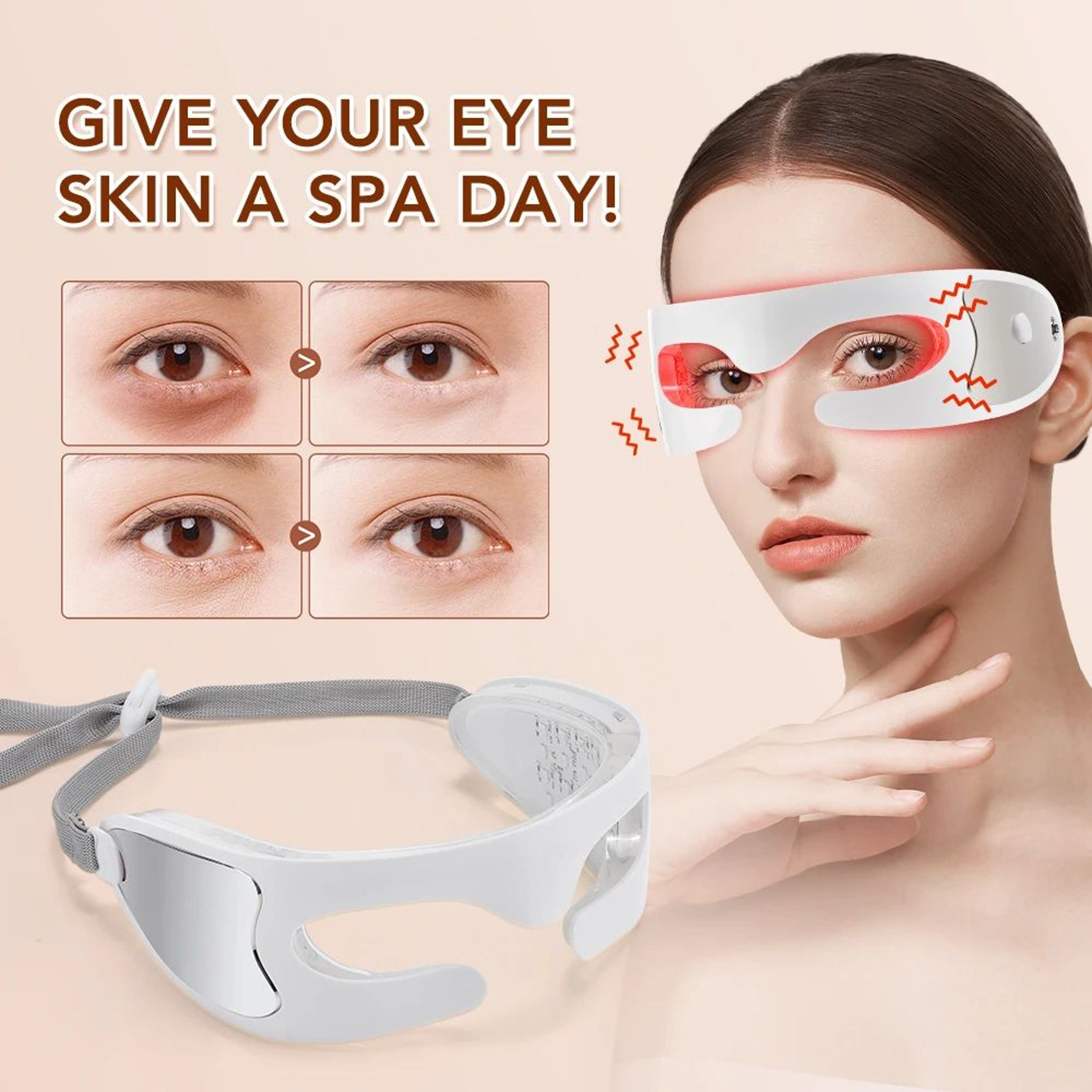 EMS Red Light Eye Massager For Eye Fatigue Puffiness And Dark Circle Care 0