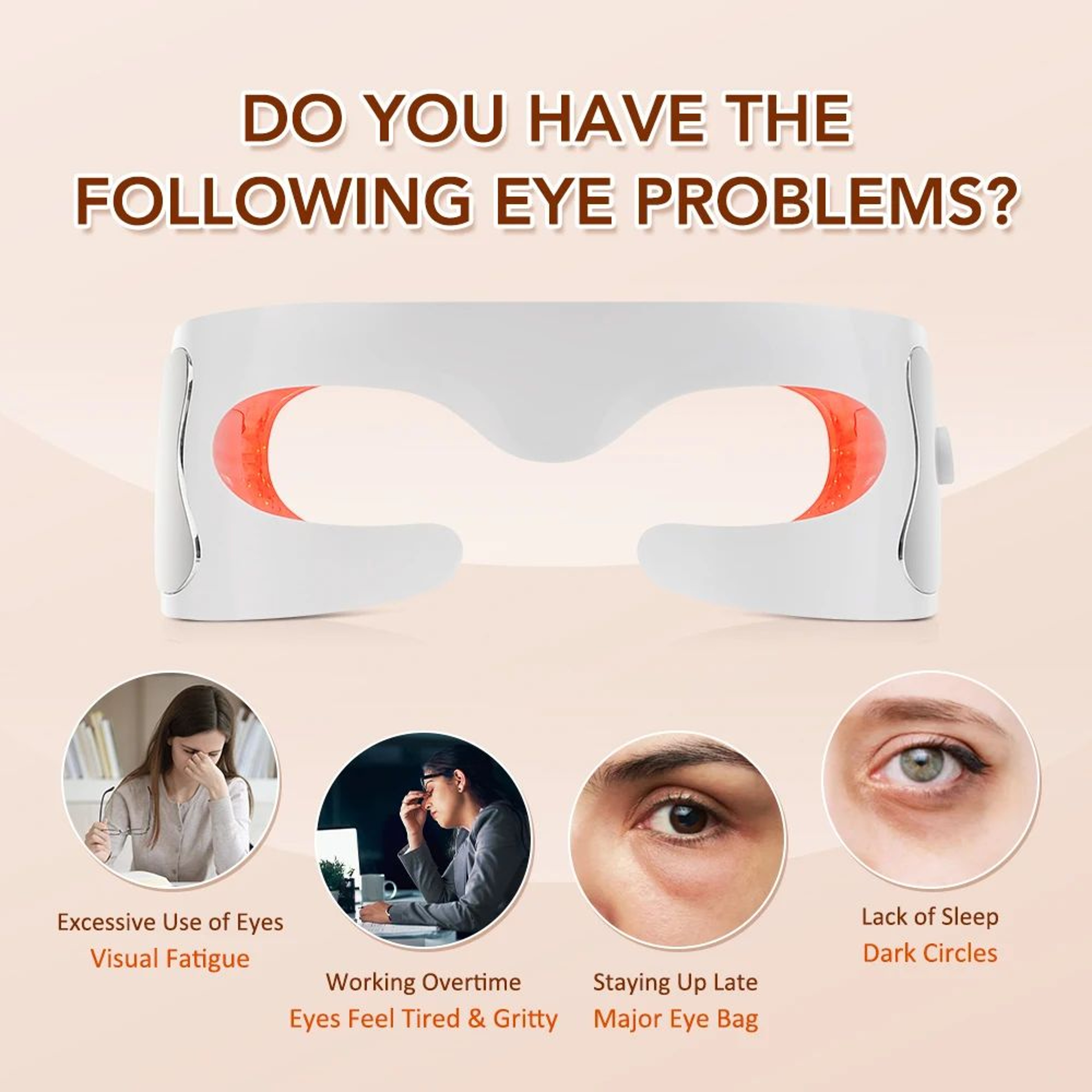 EMS Red Light Eye Massager For Eye Fatigue Puffiness And Dark Circle Care 5