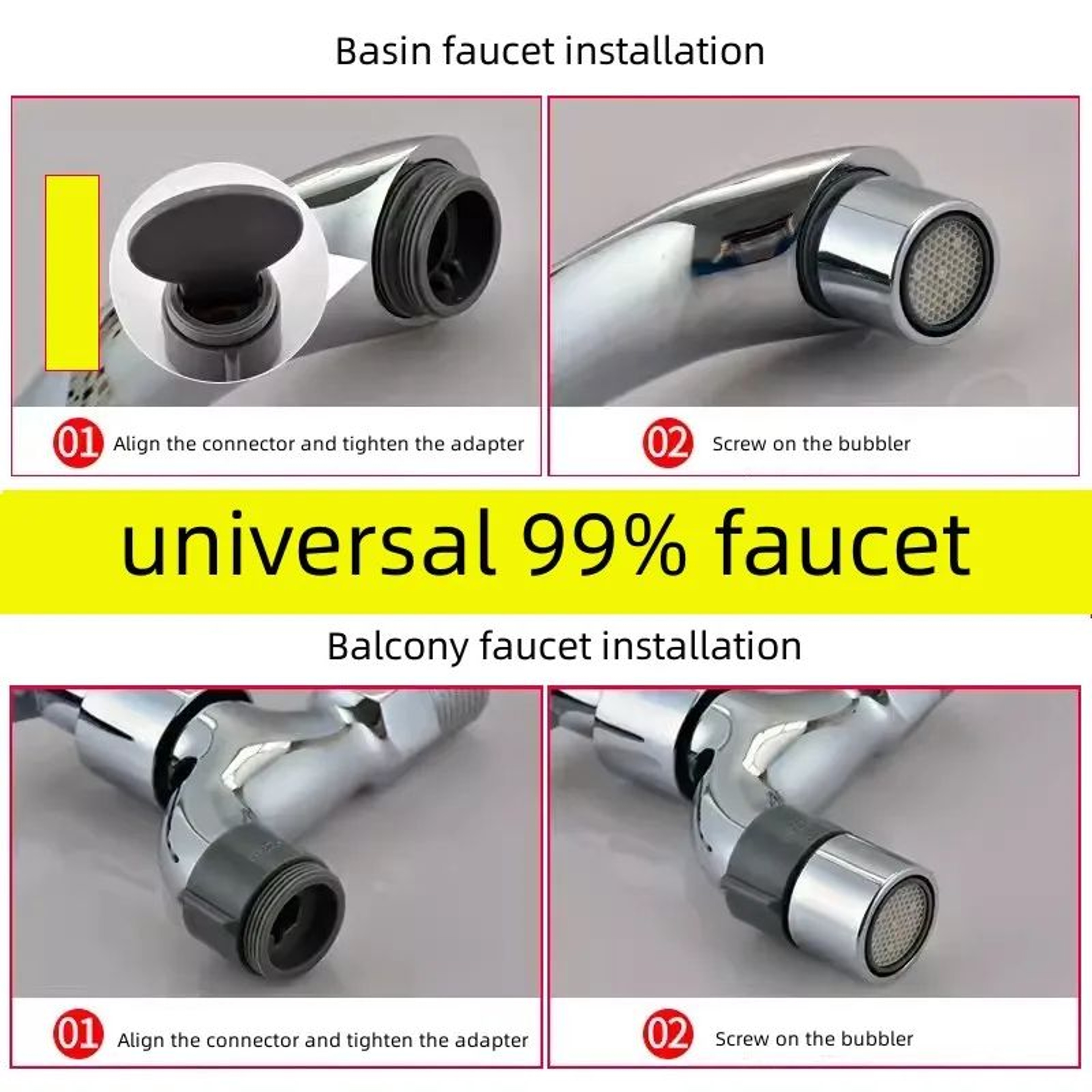 ABS Faucet Adapter Thread Connector For Water Purifier And Tap Nozzle 2