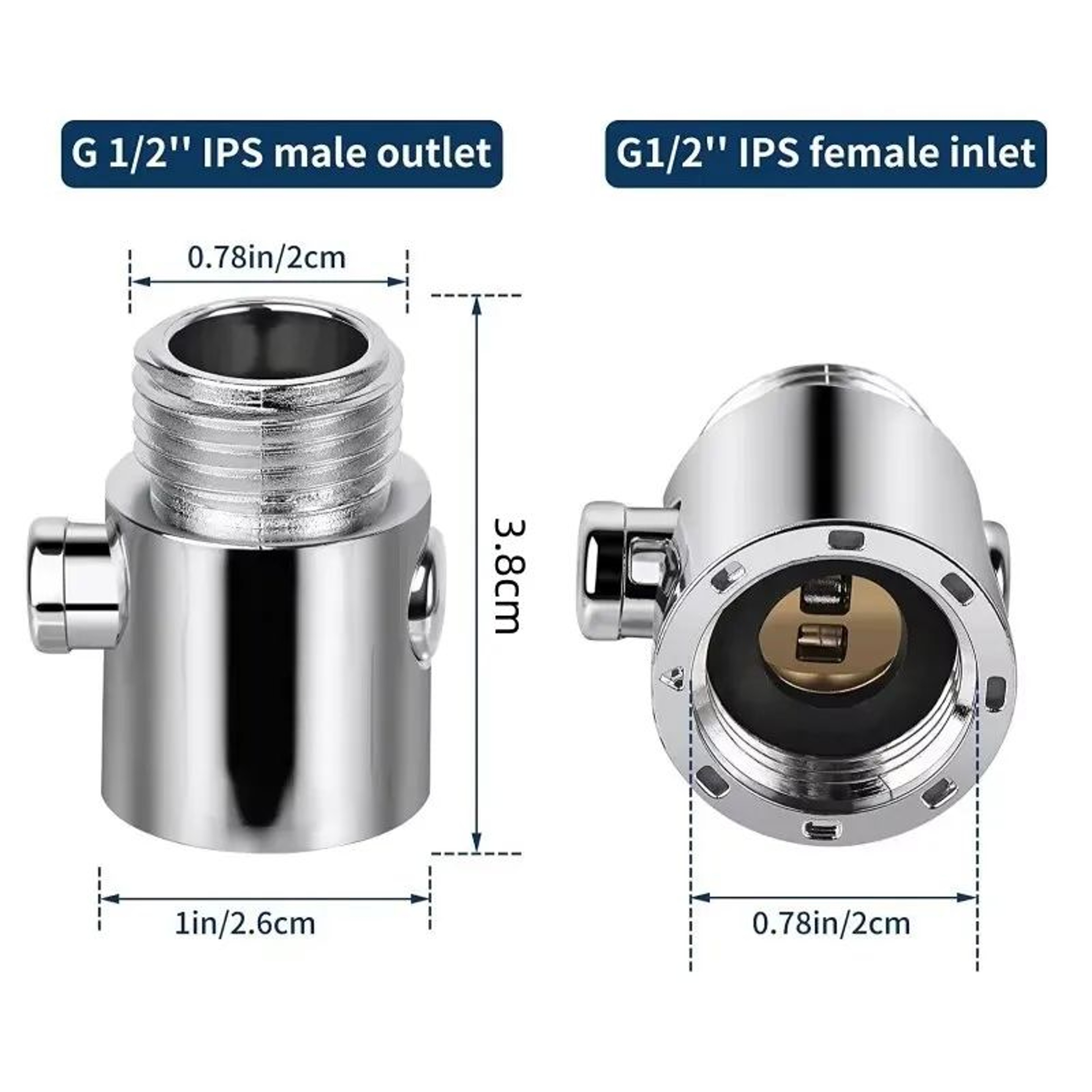 ABS Shower Head Flow Control Valve And Bidet Sprayer Shut Off Adapter 3