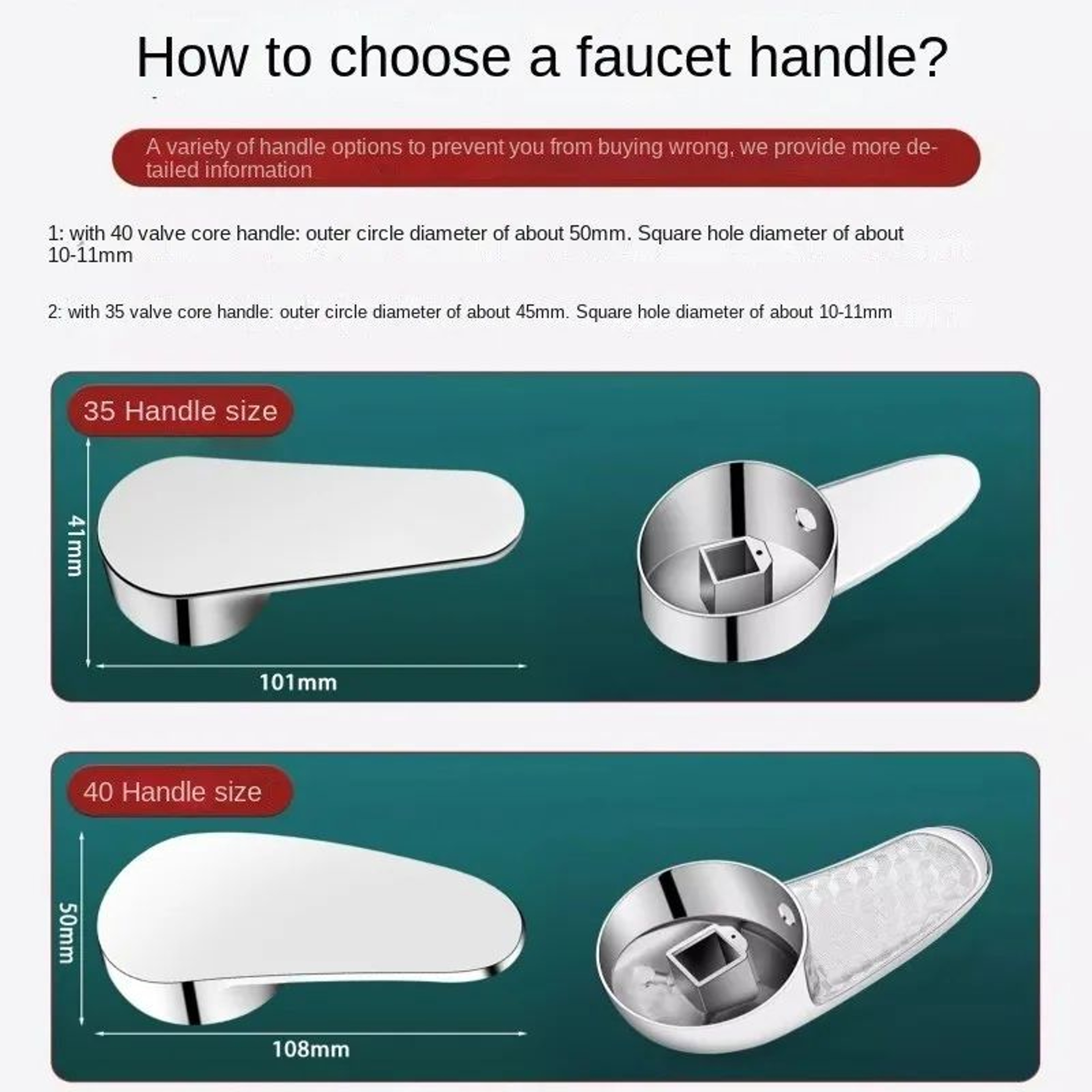 Hot Cold Faucet Handle Dial Replacement Cover For Basin And Shower Tap 1