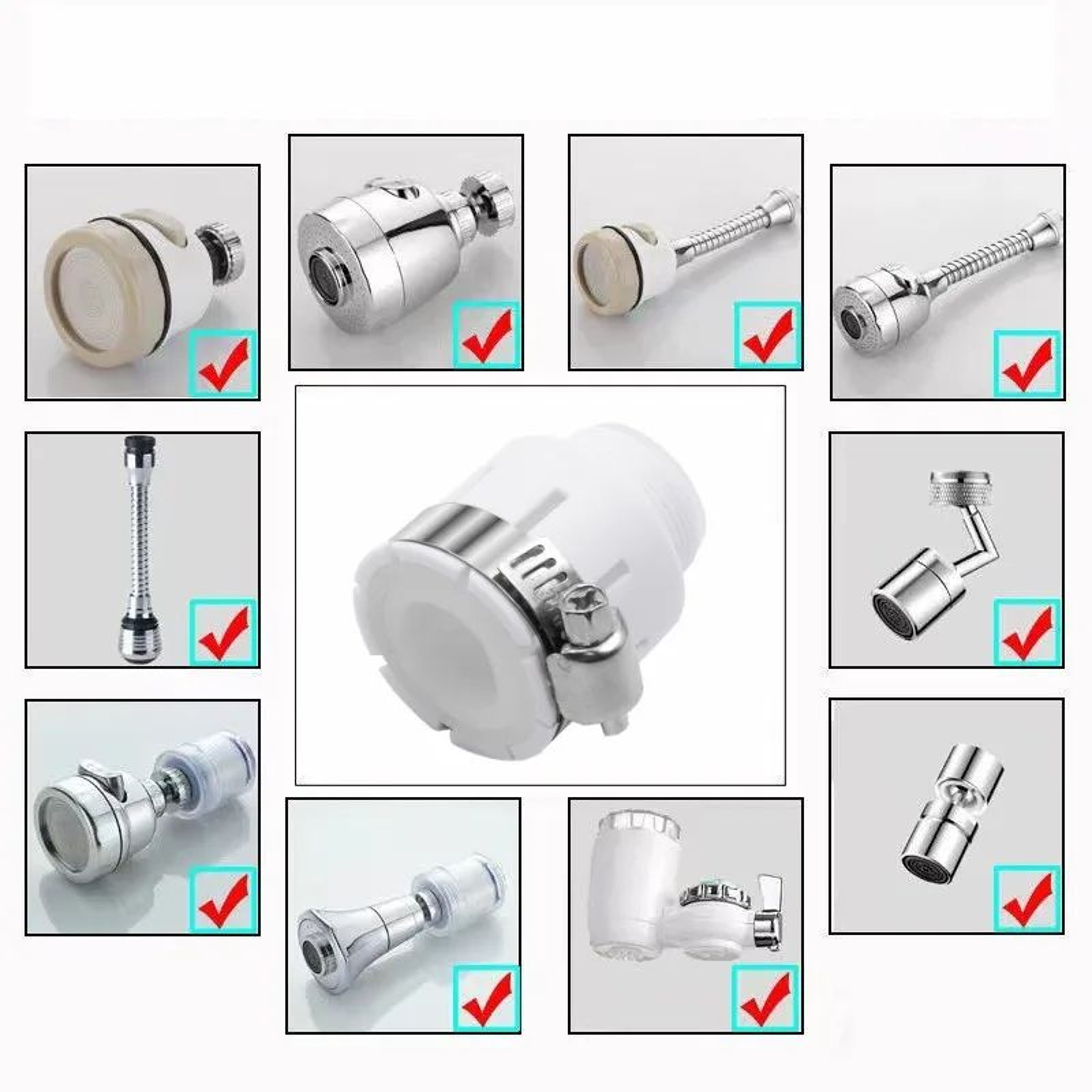 Universal Rotatable Faucet Adapter AntiSplash Sink Faucet Extender 1523mm 1