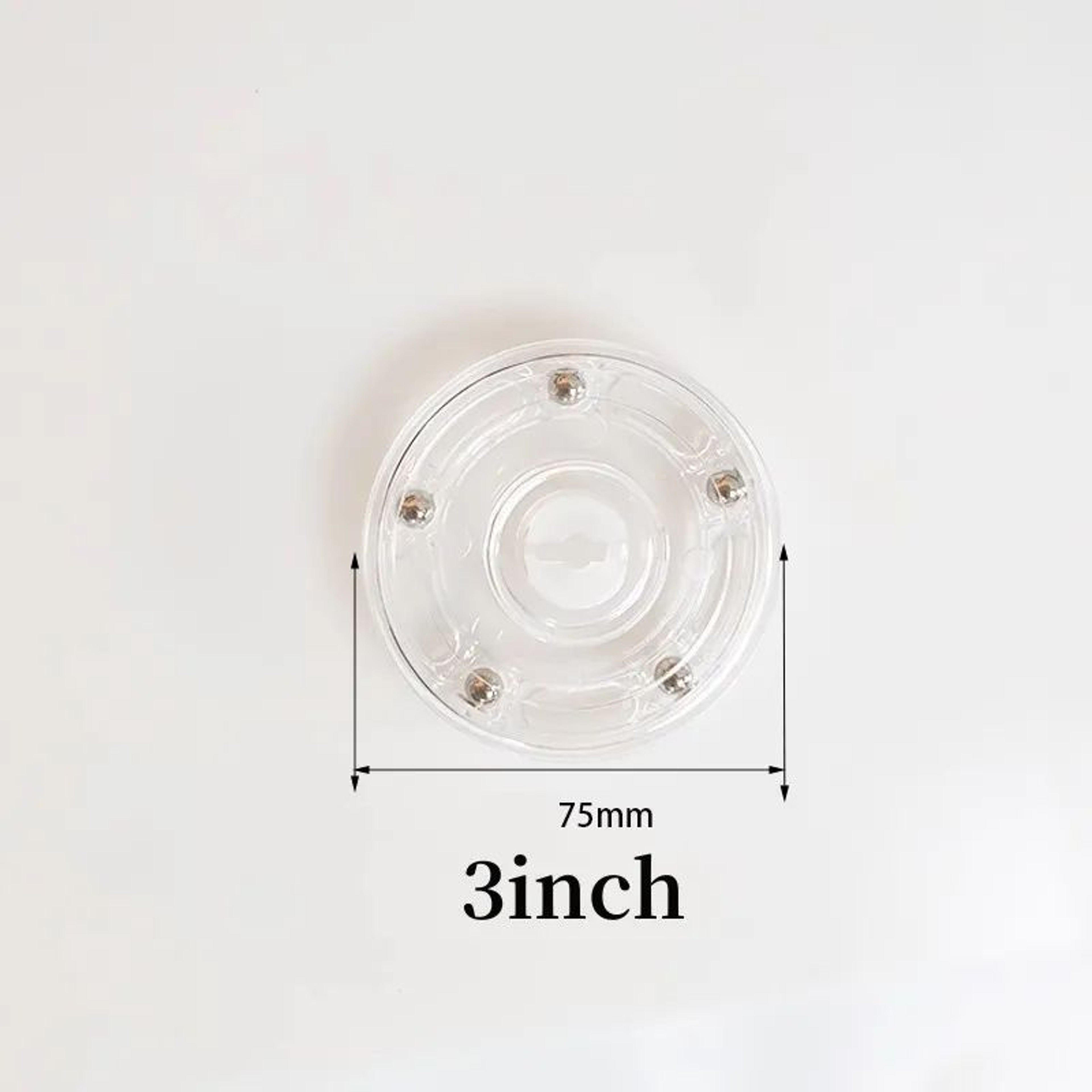 Acrylic 360 Rotating Display Stand Clear Round Turntable 6