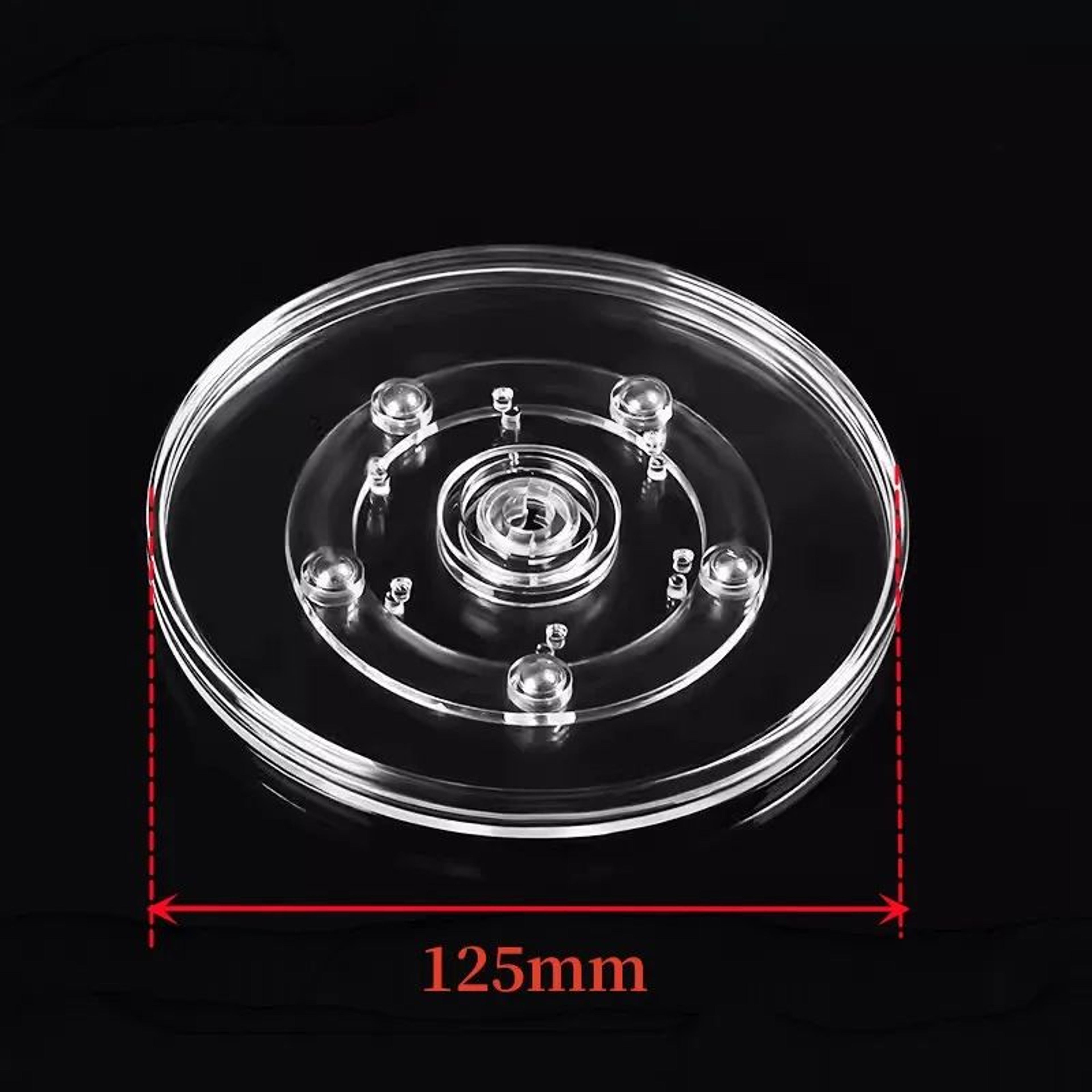 Acrylic 360 Rotating Display Stand Clear Round Turntable 11