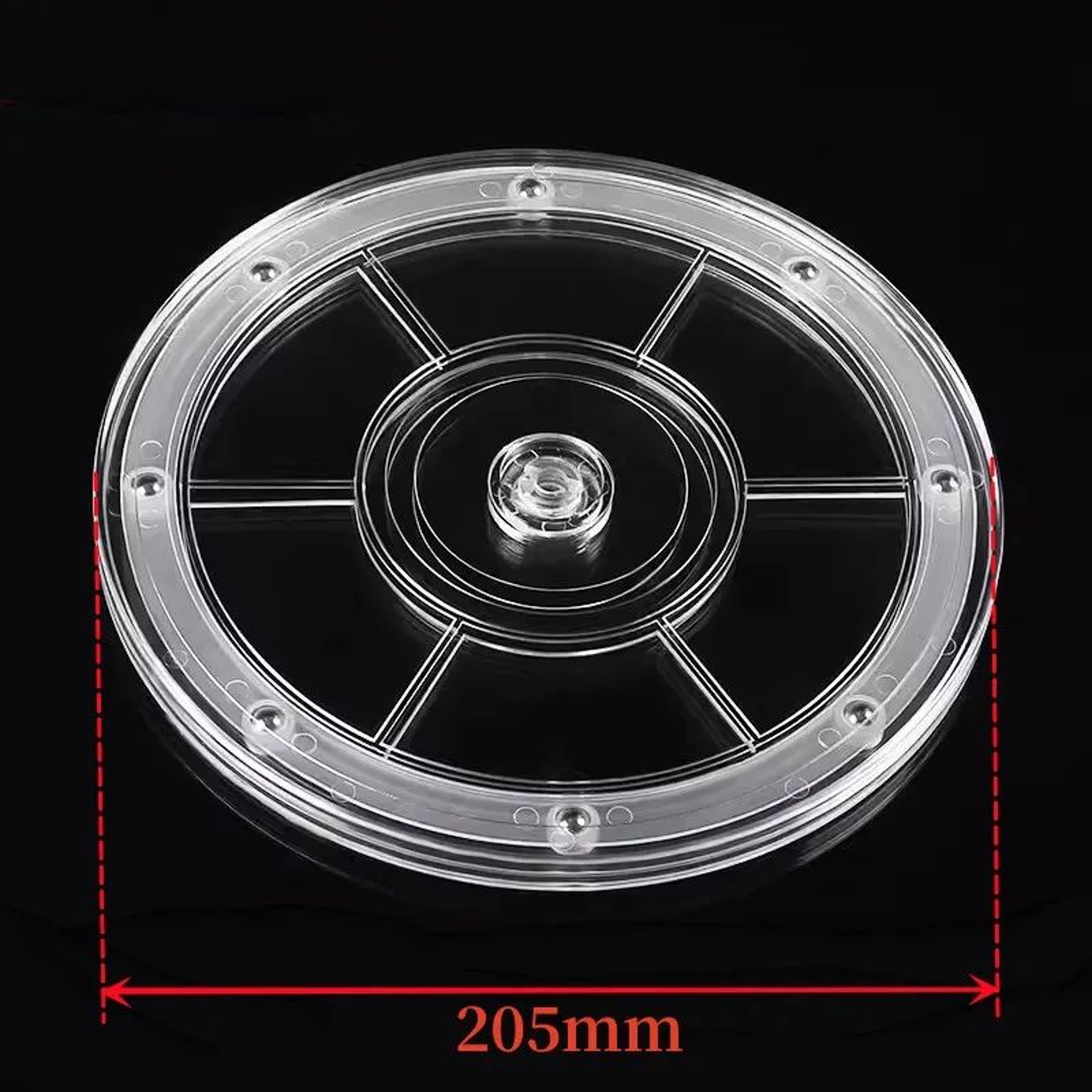 Acrylic 360 Rotating Display Stand Clear Round Turntable 7