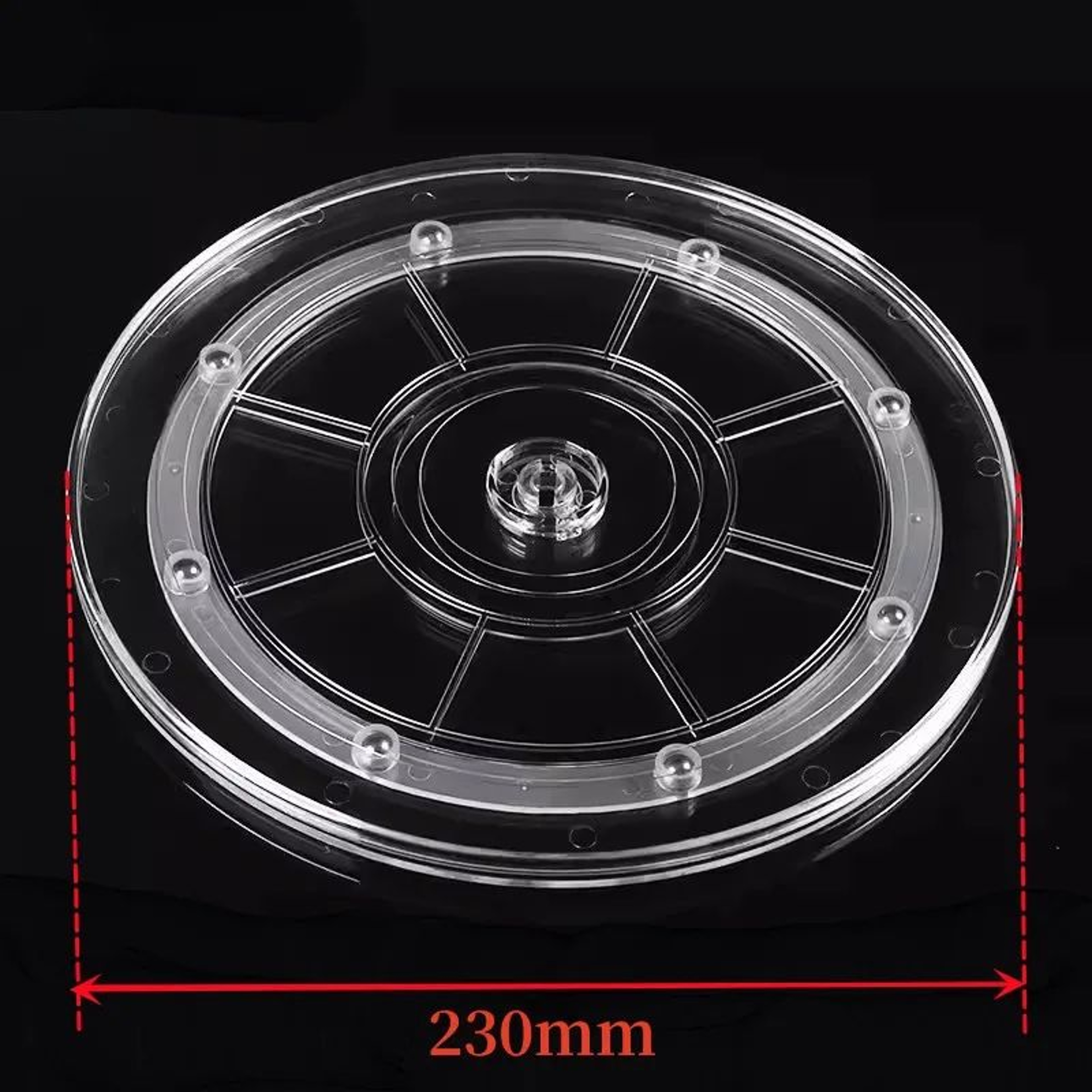 Acrylic 360 Rotating Display Stand Clear Round Turntable 8
