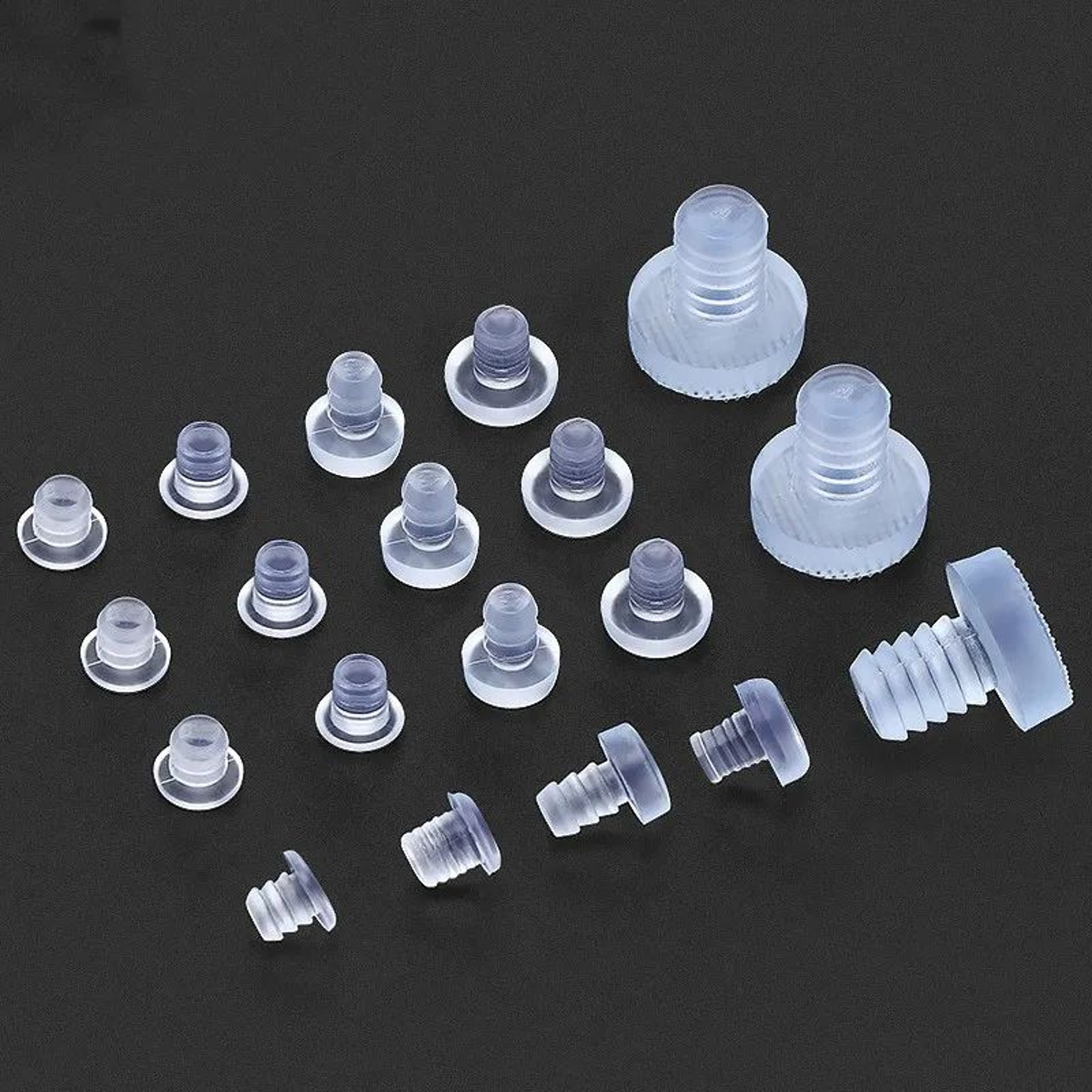 20PCS Transparent Rubber Cabinet Door Bumpers AntiSlip Furniture Pads 5