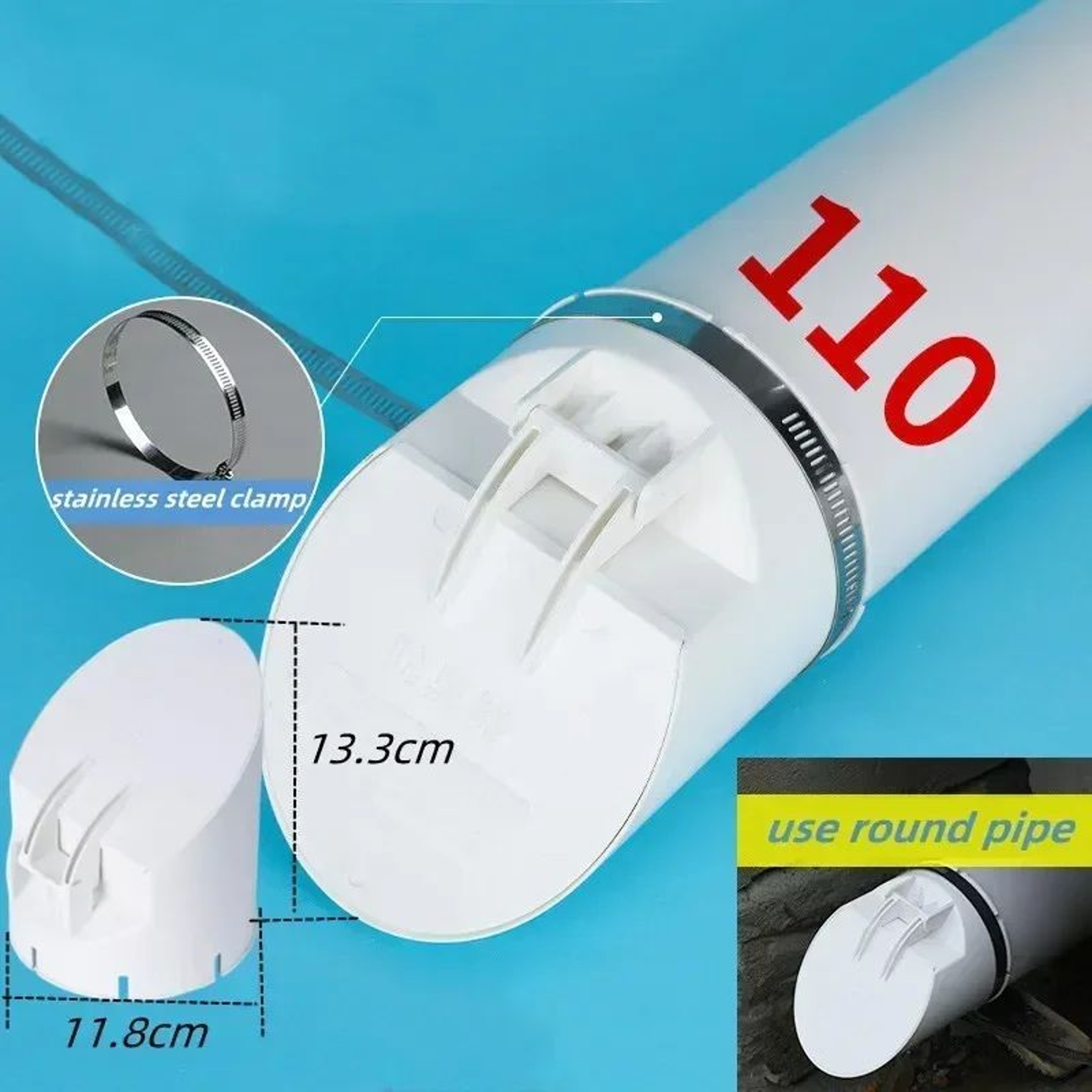 Automatic AntiOdor Drain Pipe Cover With Backflow And Insect Protection 8