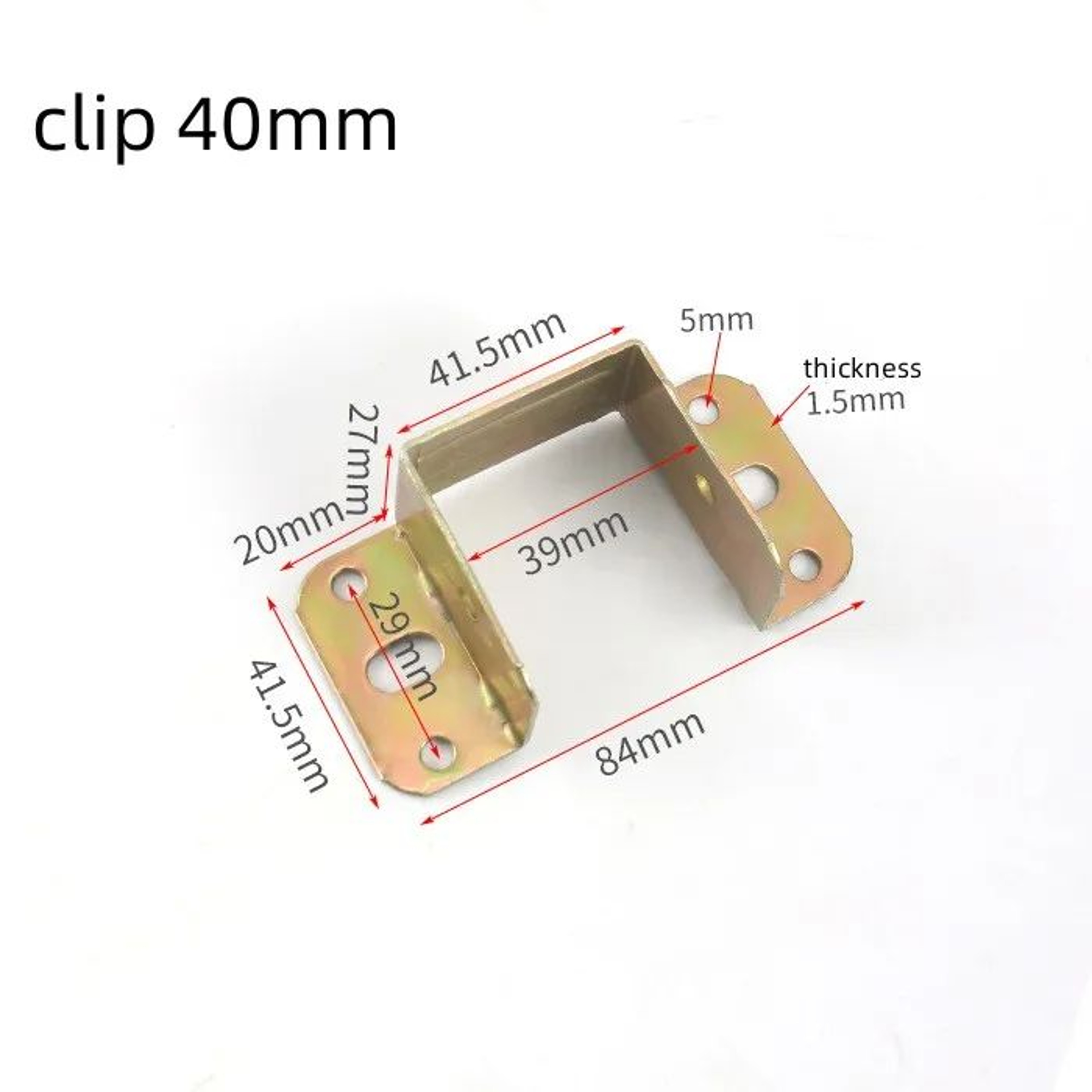 2PCS U Shaped Metal Bed Rail Brackets For Bed Frame Support And Repair 11
