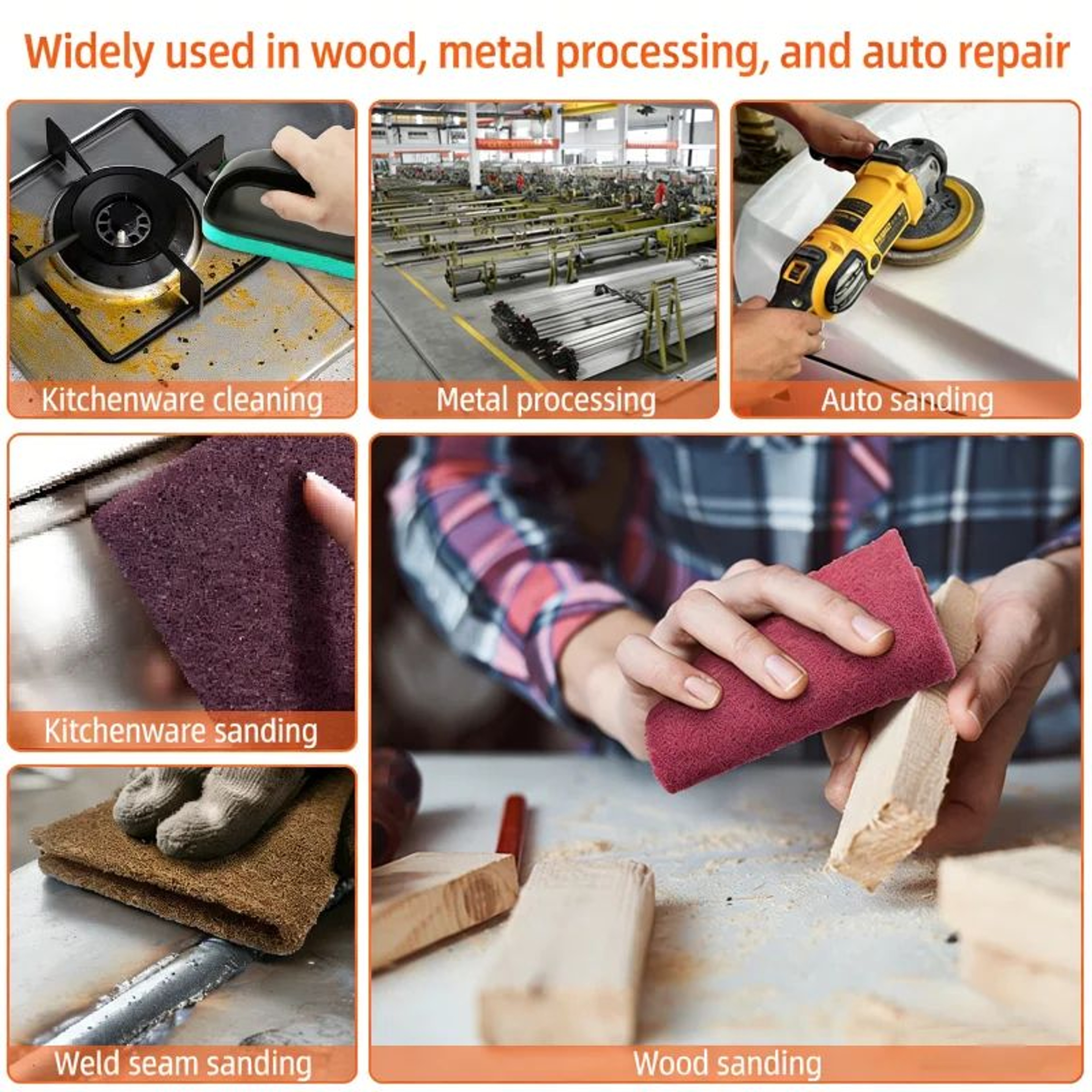 5M Abrasive Scouring Pad Roll For Rust Removal And Polishing 3