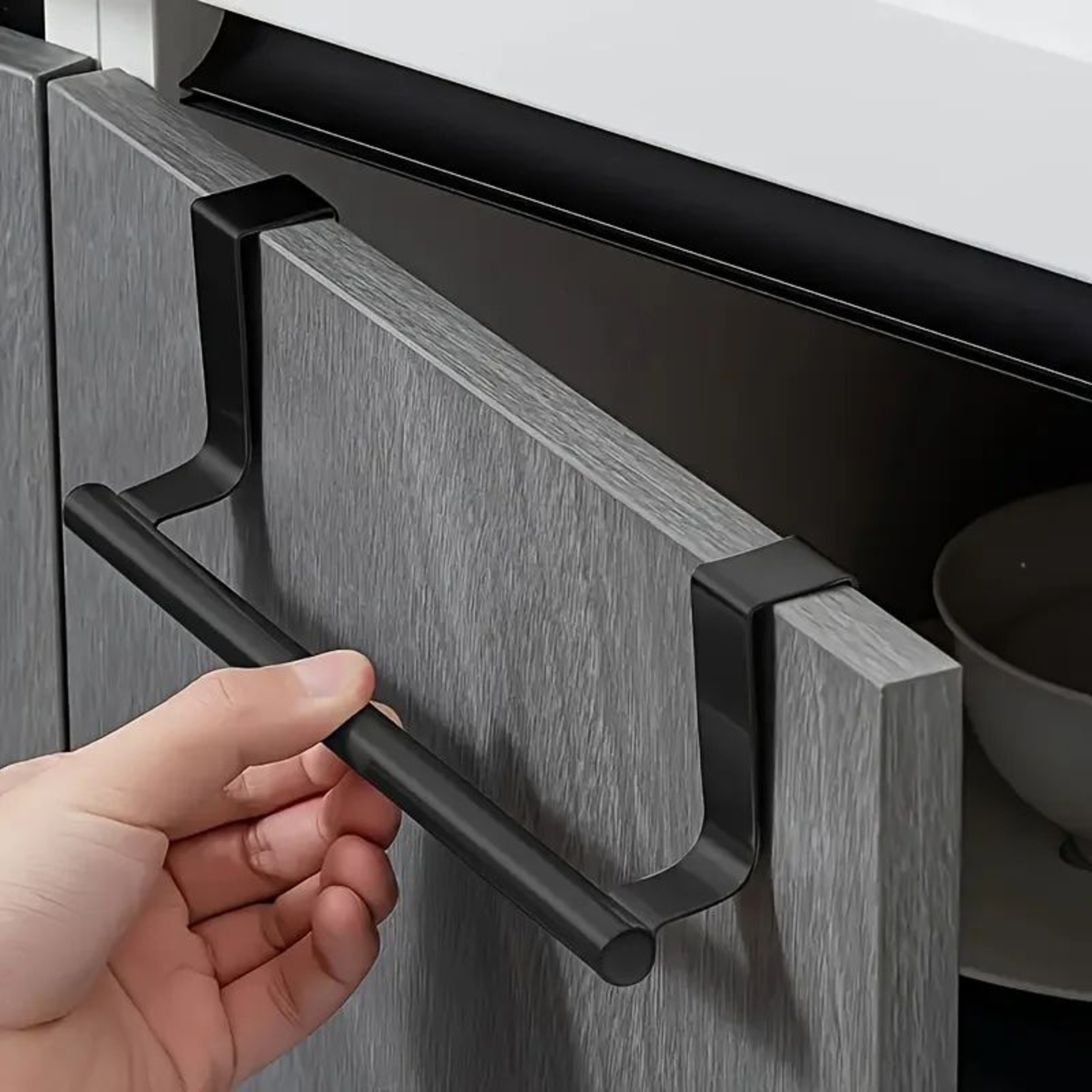 Stainless Steel Over Cabinet Towel Bar No Drill Kitchen And Bathroom Towel Holder 4