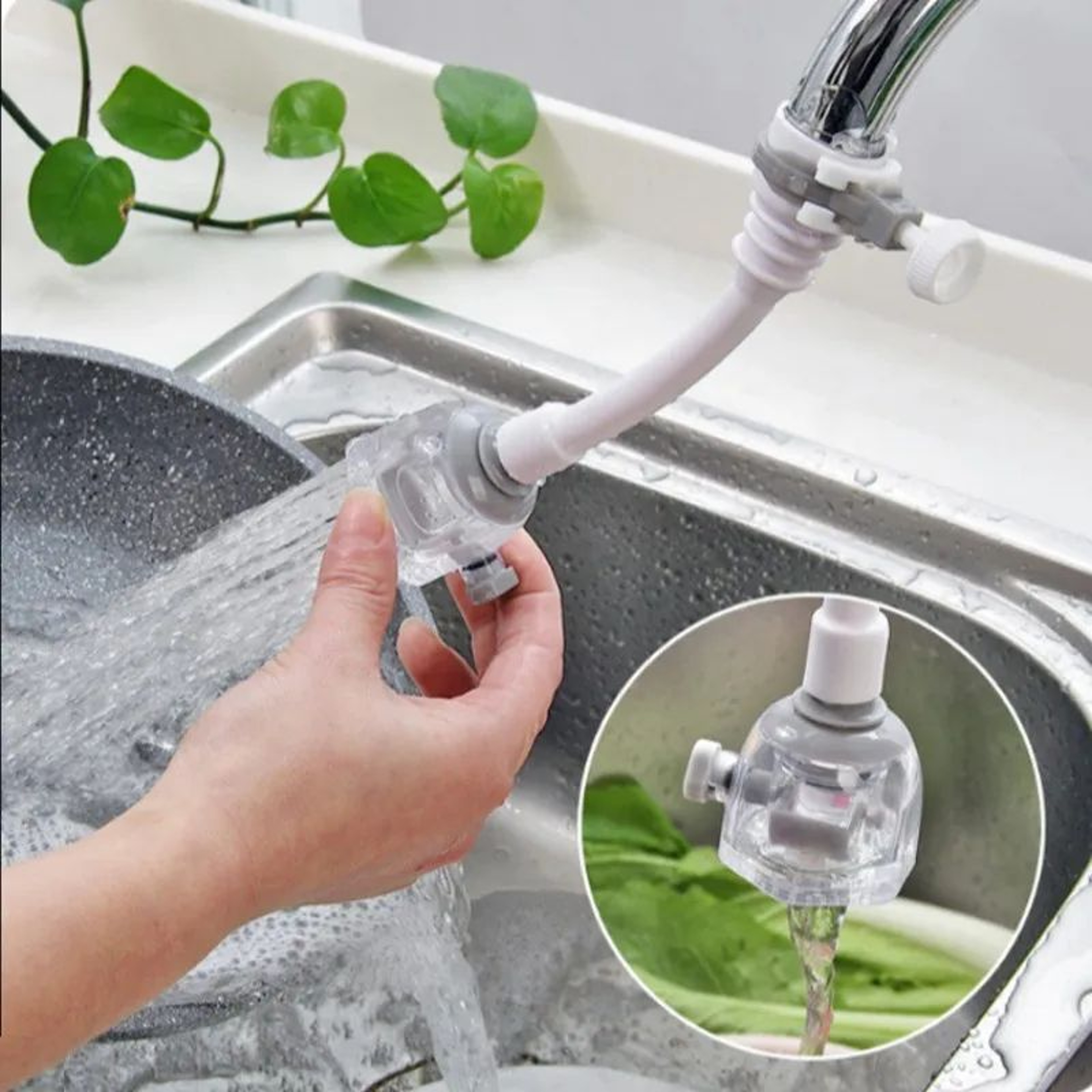 360 Faucet Extender Dual Mode Water Saving Kitchen Sink Sprayer 1