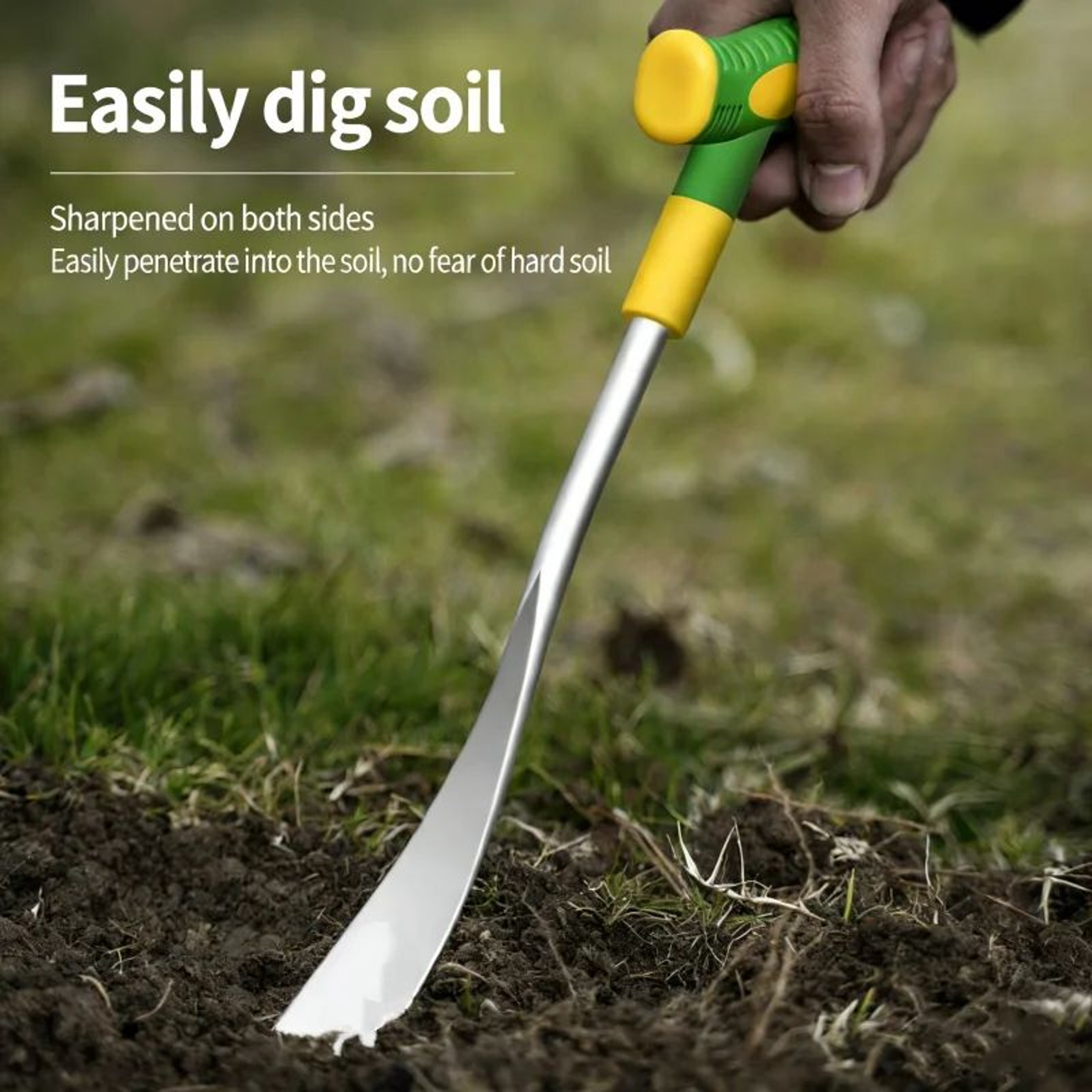 THandle Carbon Steel Garlic Digging Shovel And Garden Weeding Tool 0