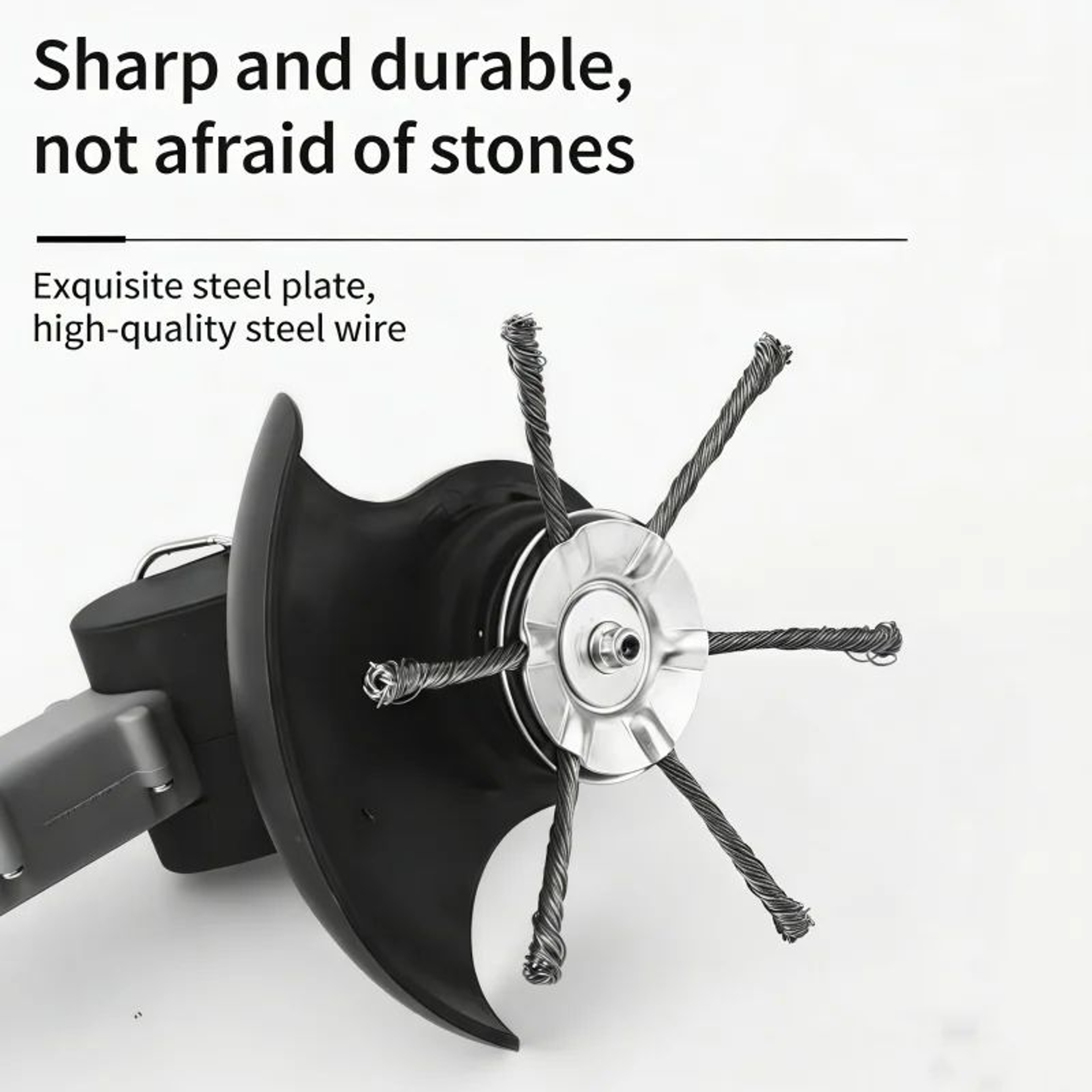 Steel Wire Weed Brush Trimmer Head For Grass Moss And Rust Removal 3