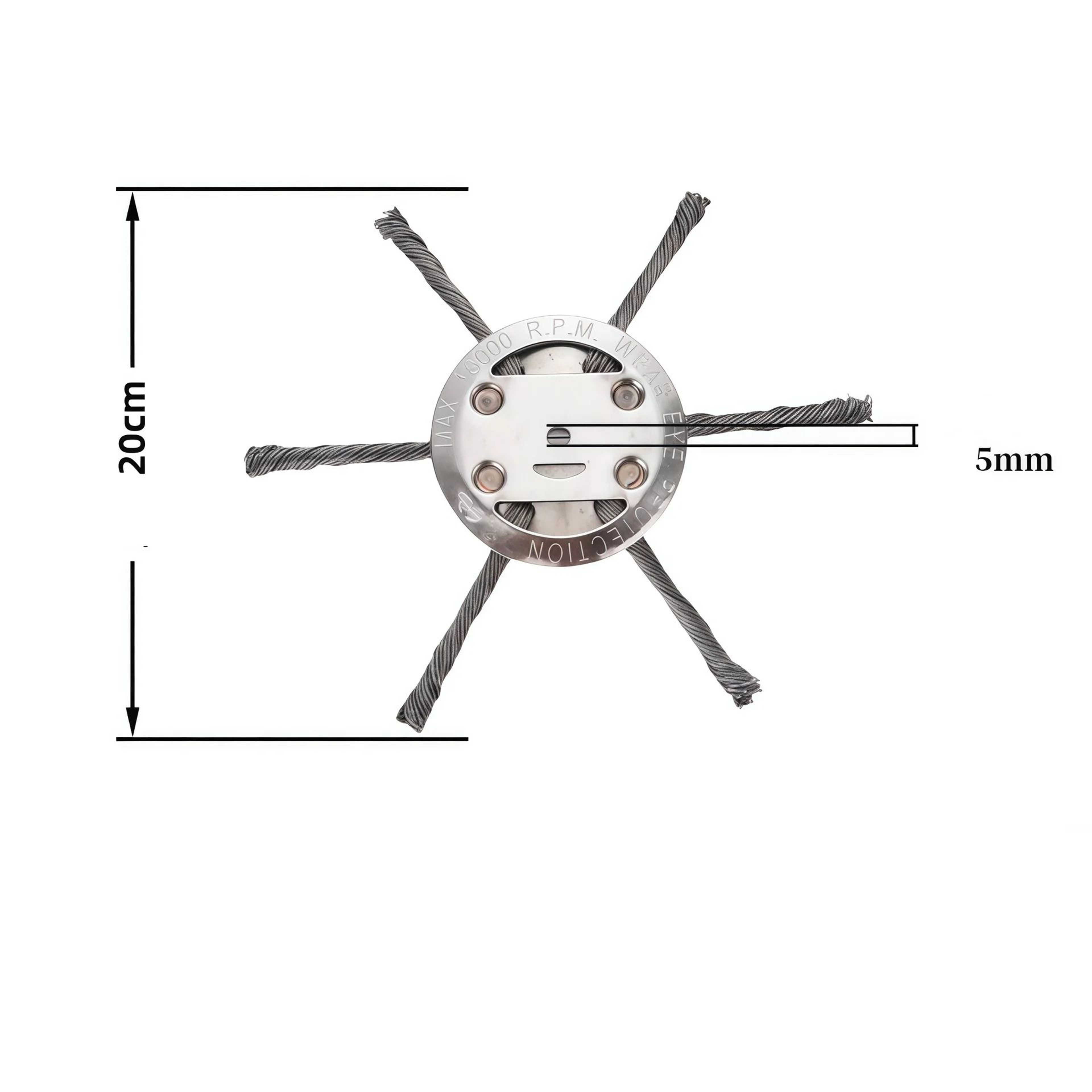 Steel Wire Weed Brush Trimmer Head For Grass Moss And Rust Removal 7