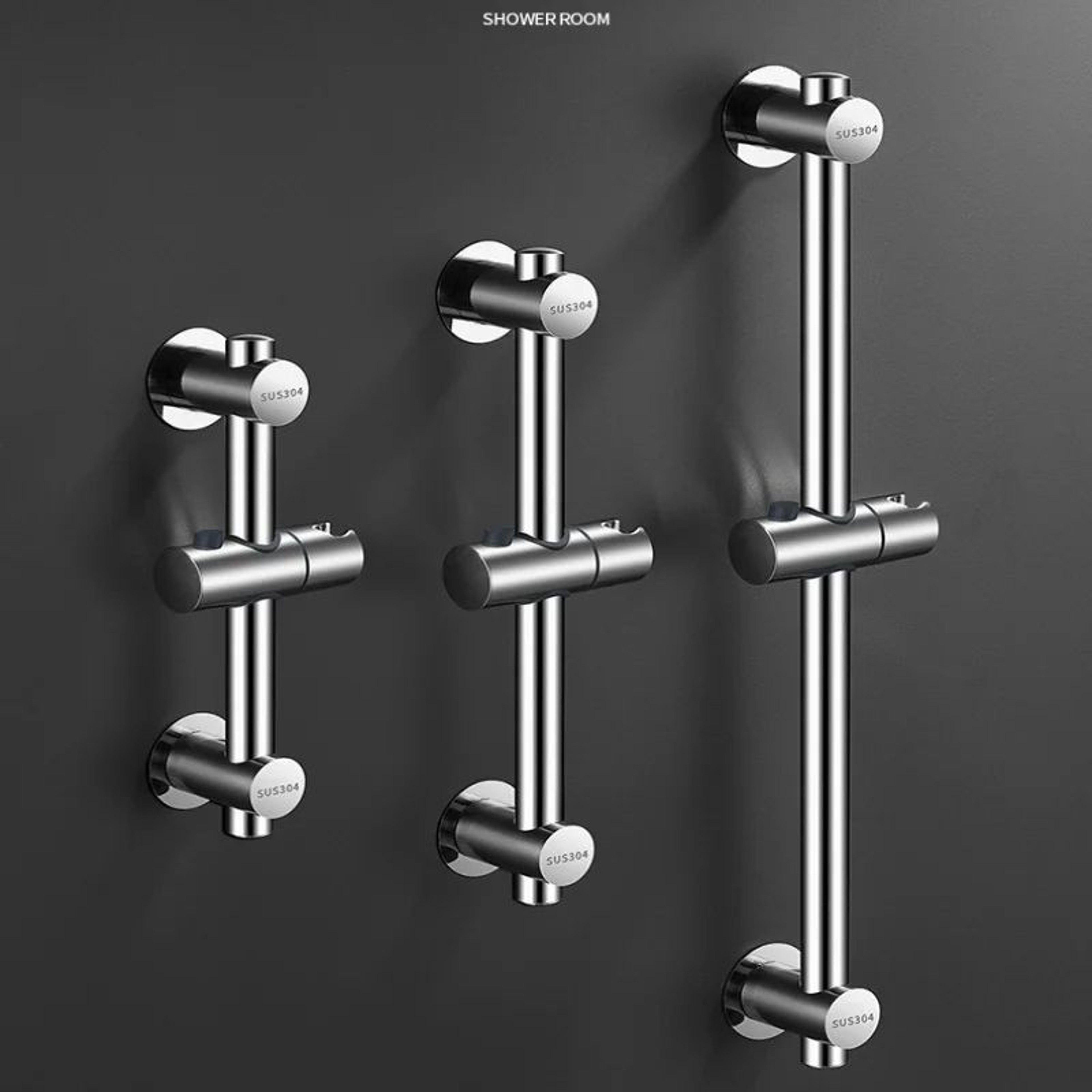 Adjustable Shower Slide Bar With Handheld Shower Head Holder 1