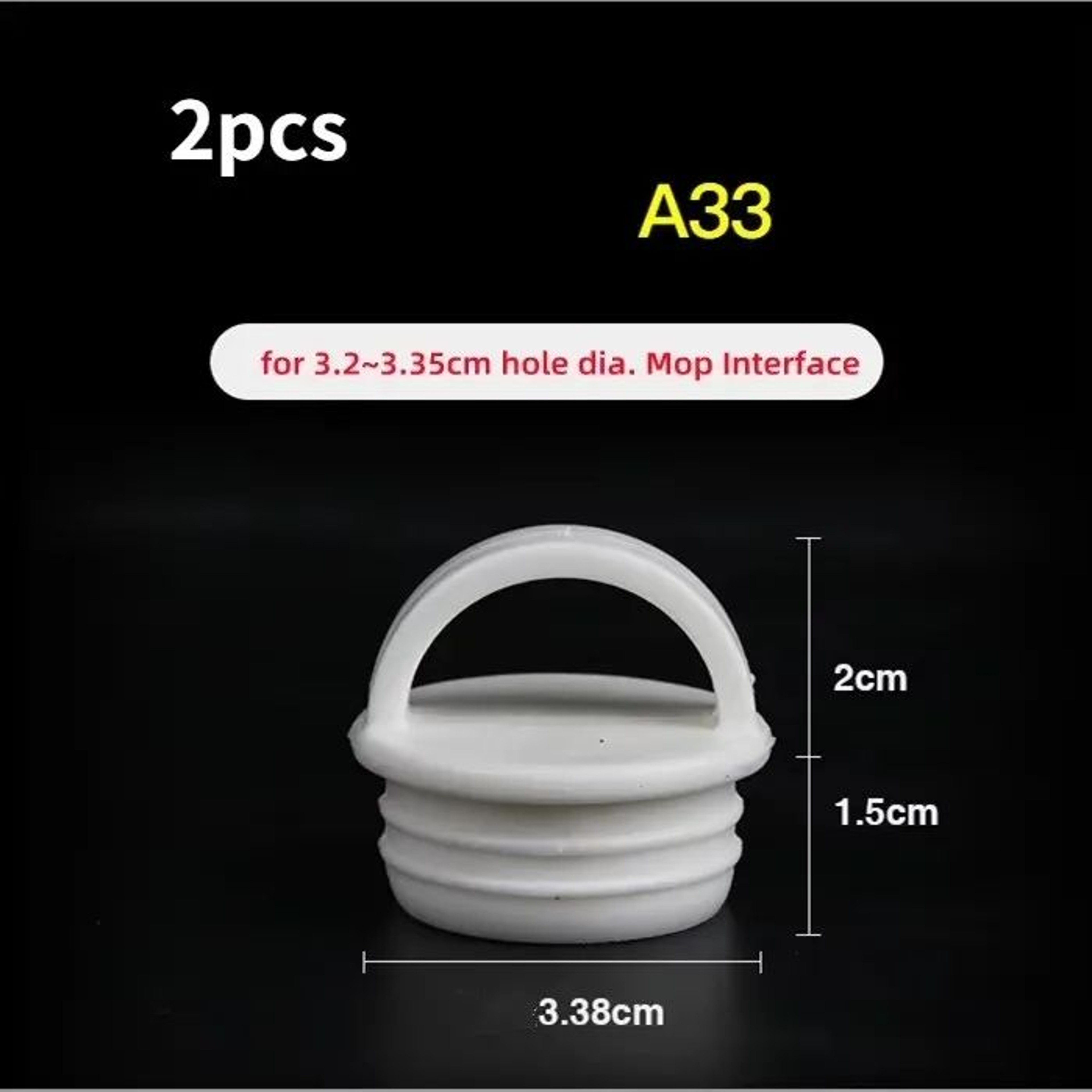 2Piece Silicone Mop Bucket Drain Stopper With Pull Handle 8
