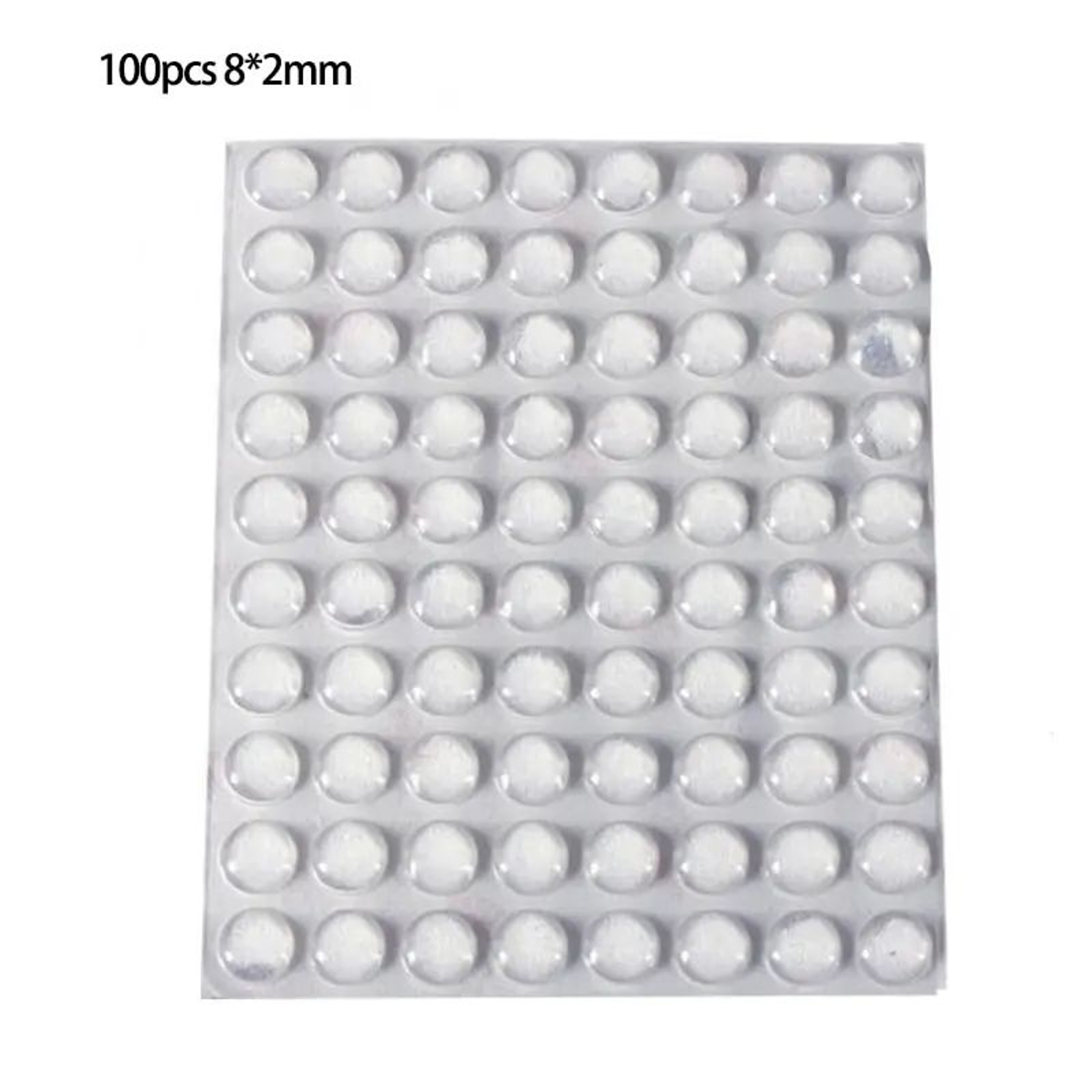 100PCS Clear Silicone Cabinet Bumper Pads 8mm X 2mm SelfAdhesive Furniture Protectors 1